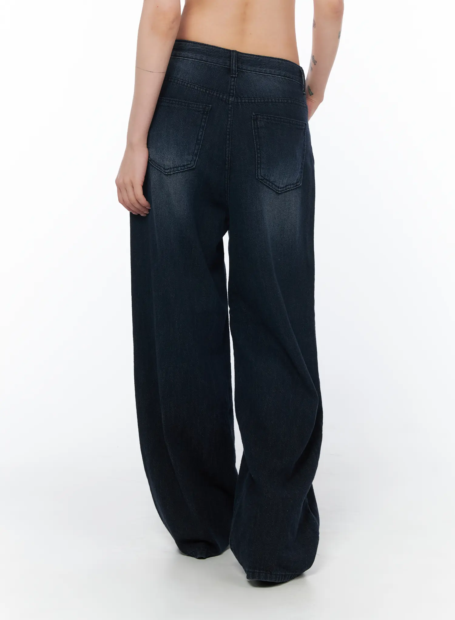 Ellie Washed Wide Leg Jeans CA524 - Image 4