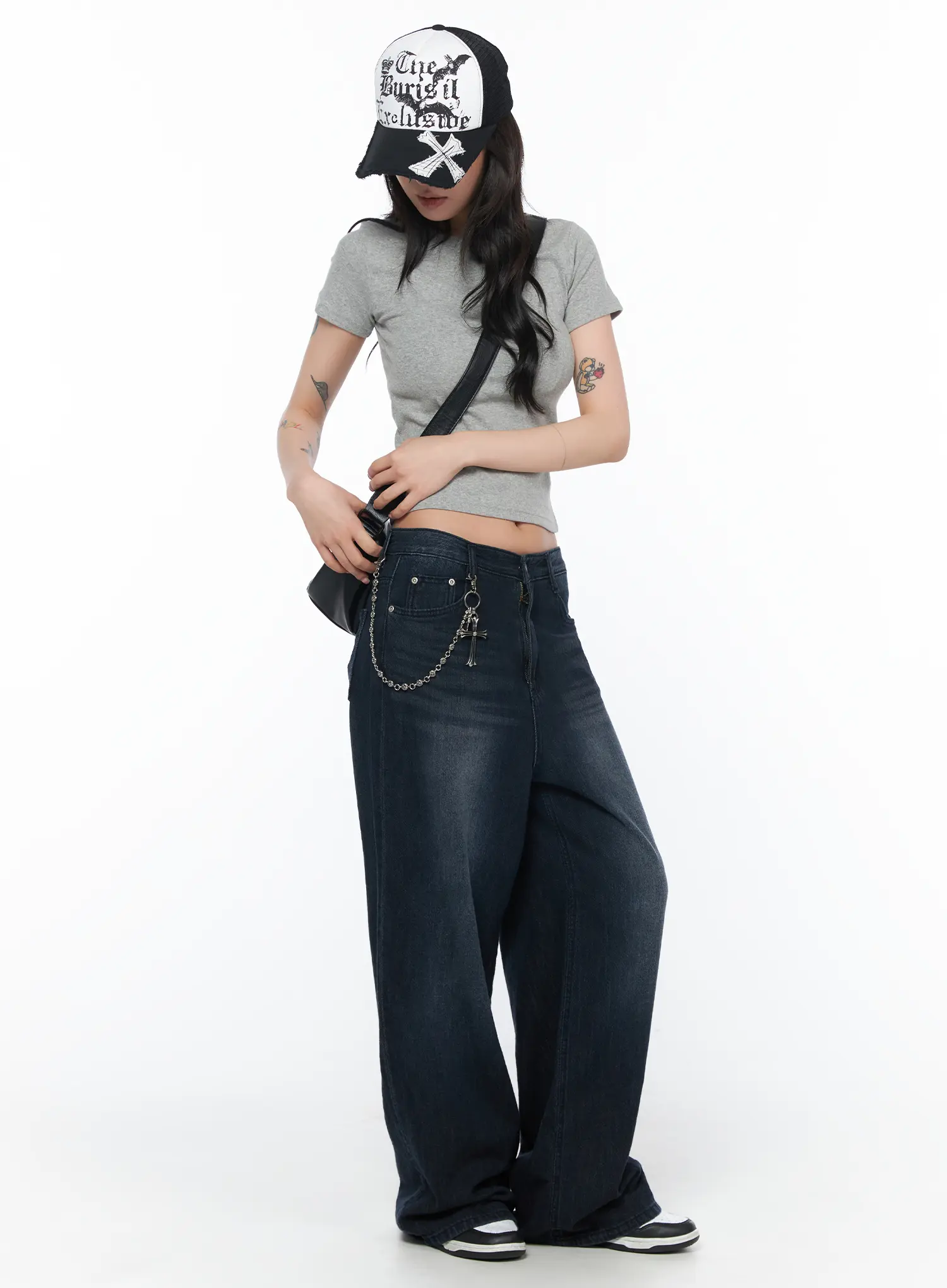 Ellie Washed Wide Leg Jeans CA524 - Image 8