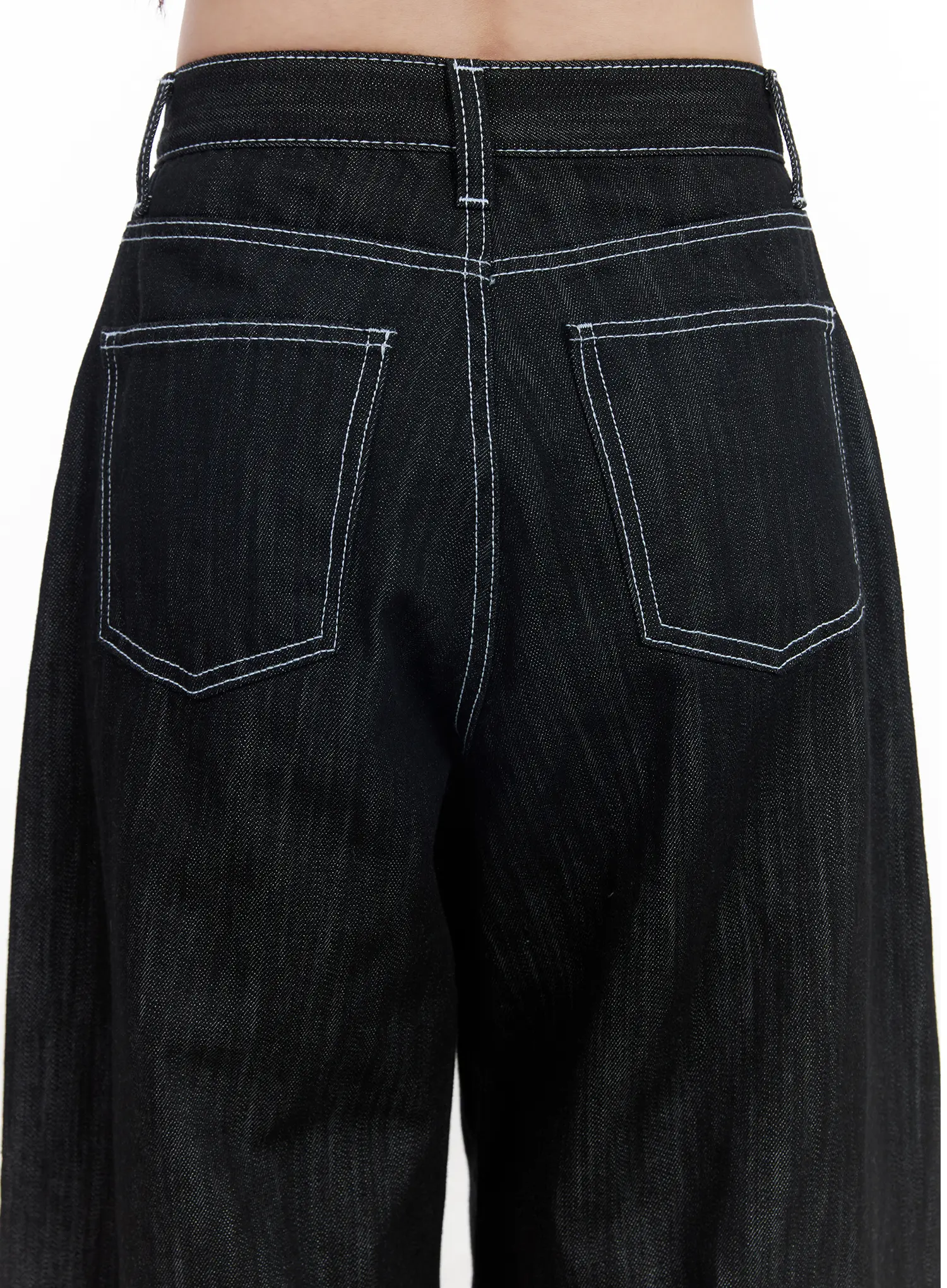 Elliot Stitched Wide Leg Jeans CF523 - Image 8
