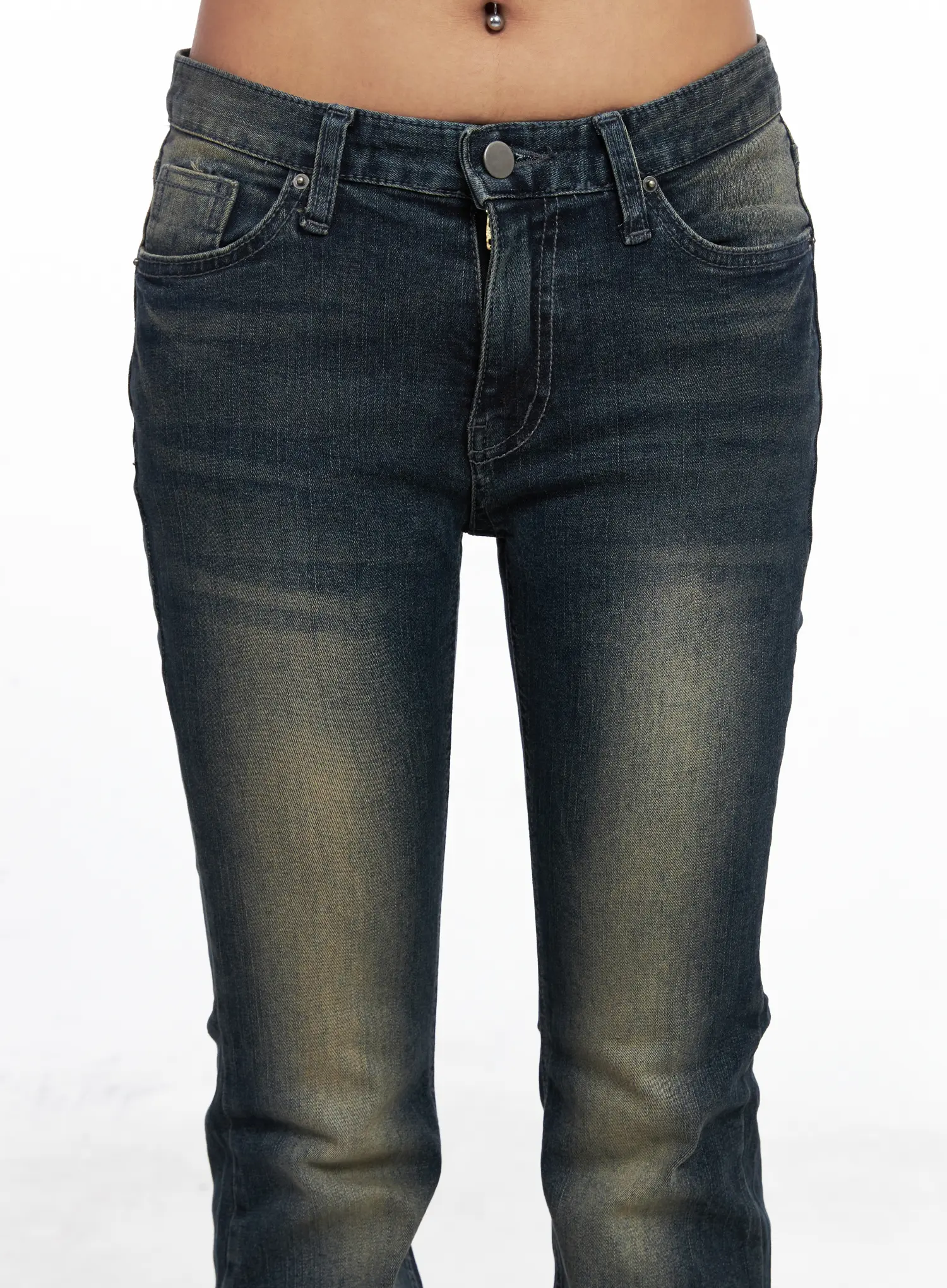 Elodie Vintage Washed Slim Flared Jeans CO510 - Image 8