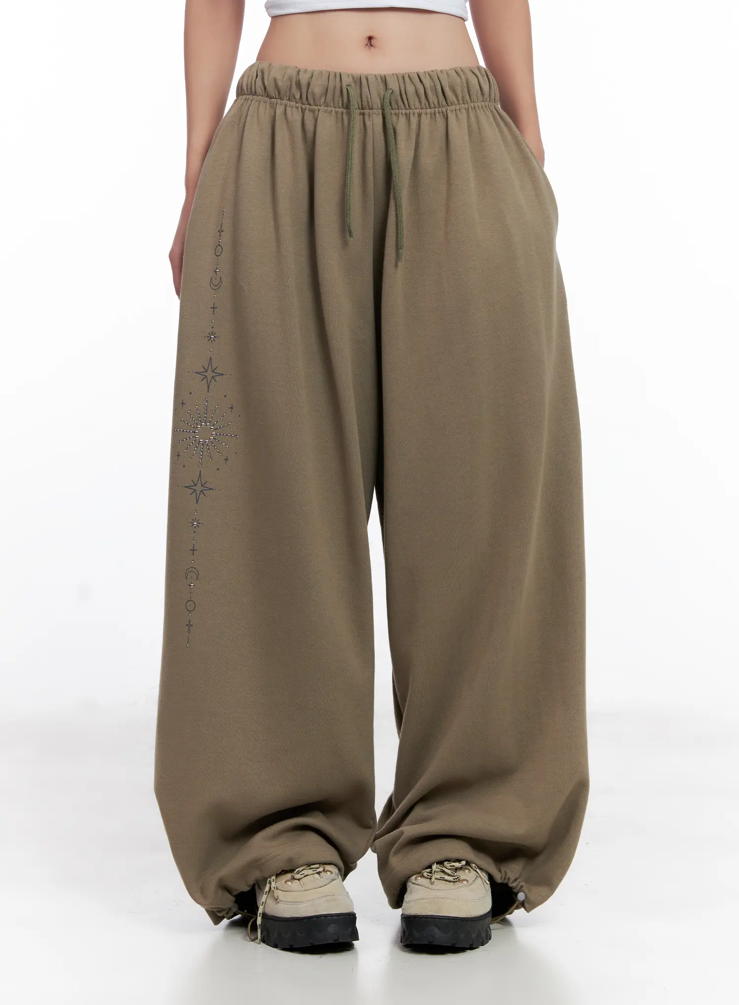 Embellished Wide-Leg Sweatpants CL518 - Image 13