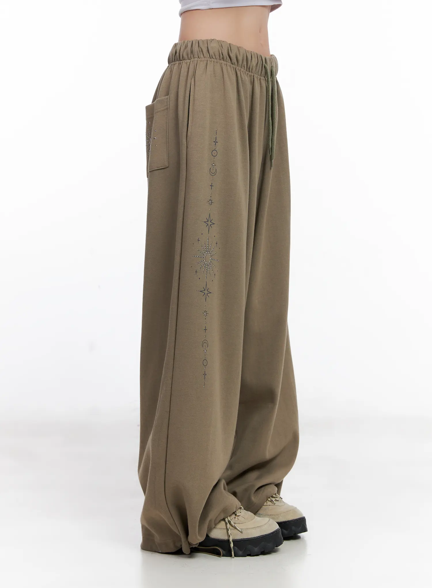 Embellished Wide-Leg Sweatpants CL518 - Image 5