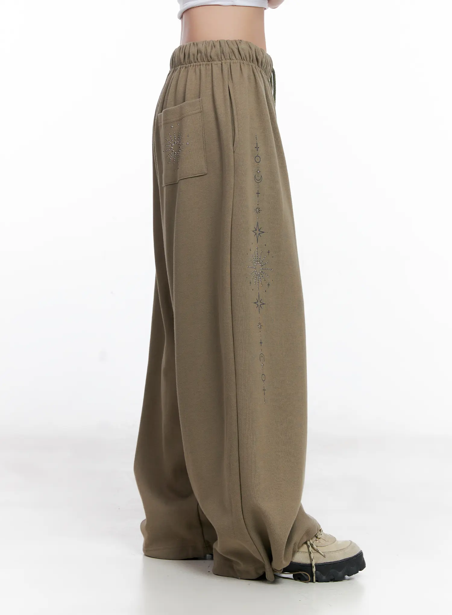 Embellished Wide-Leg Sweatpants CL518 - Image 6