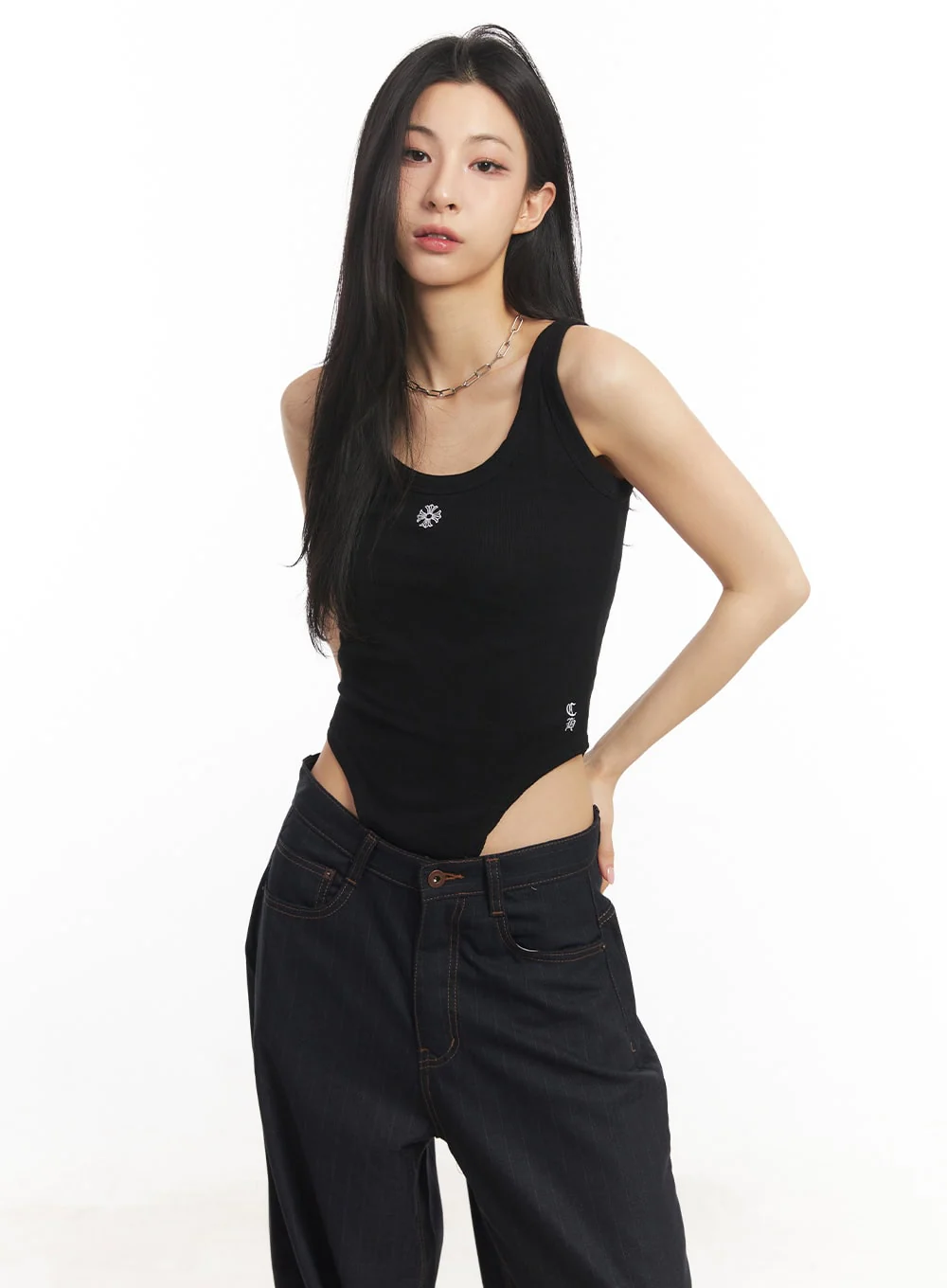 Embroidered Bodysuit Tank Top CA504 - Image 11