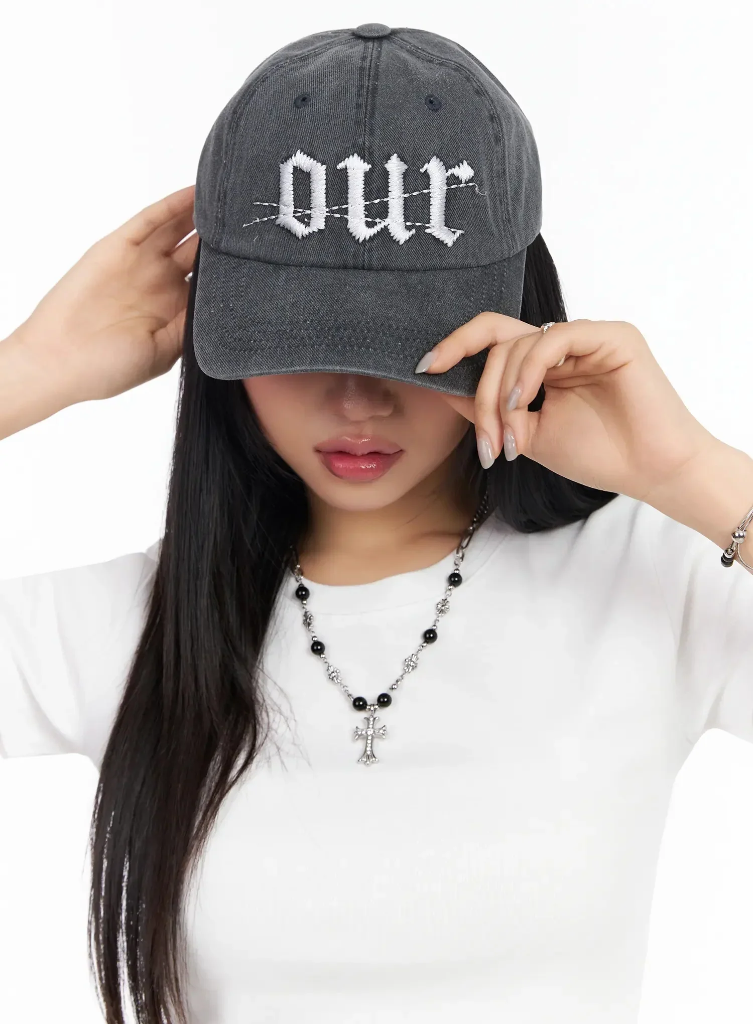 Embroidered Graphic Baseball Cap IA507