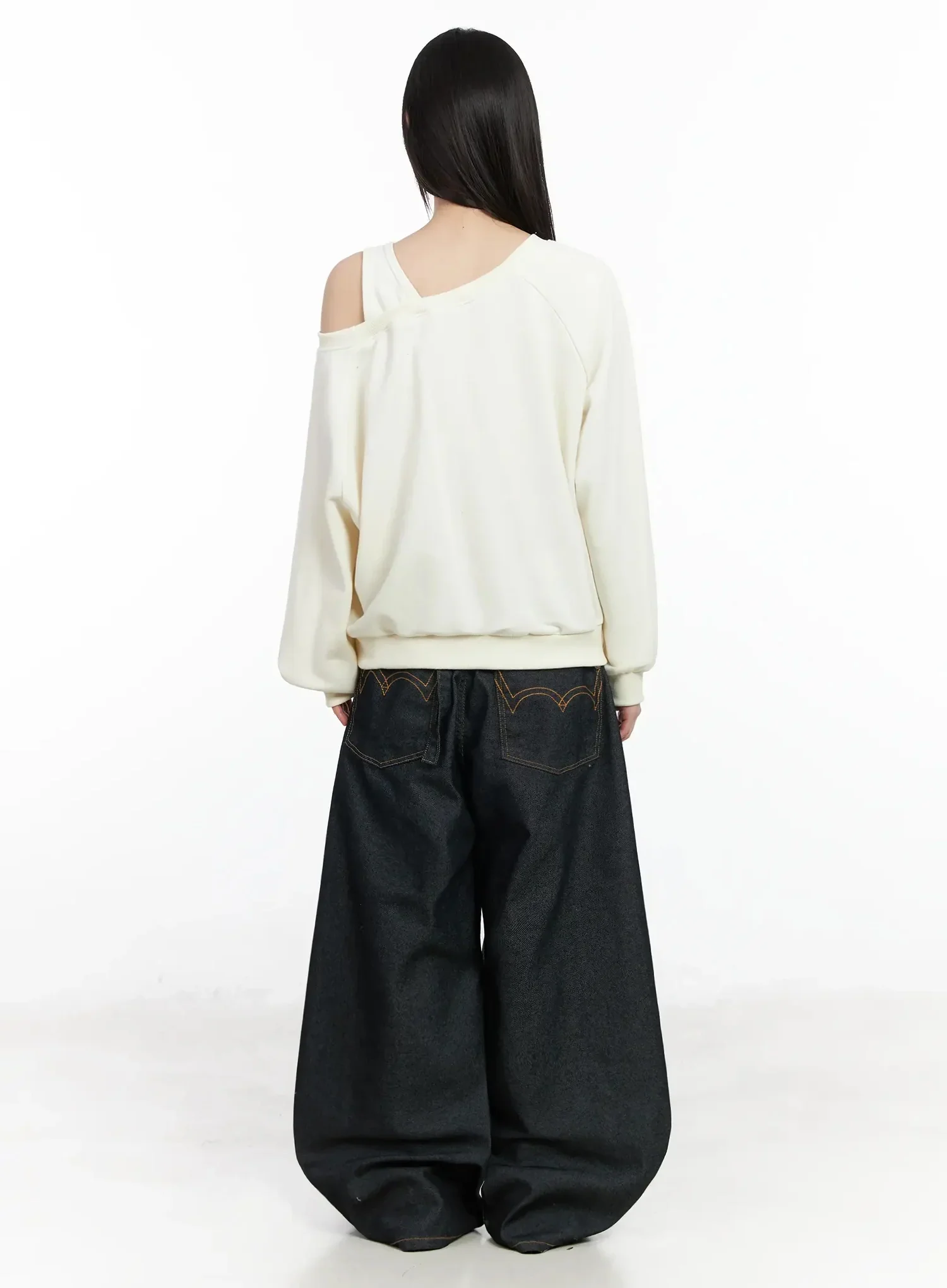 Emiko Wide Leg Buckle Jeans IM523 - Image 12