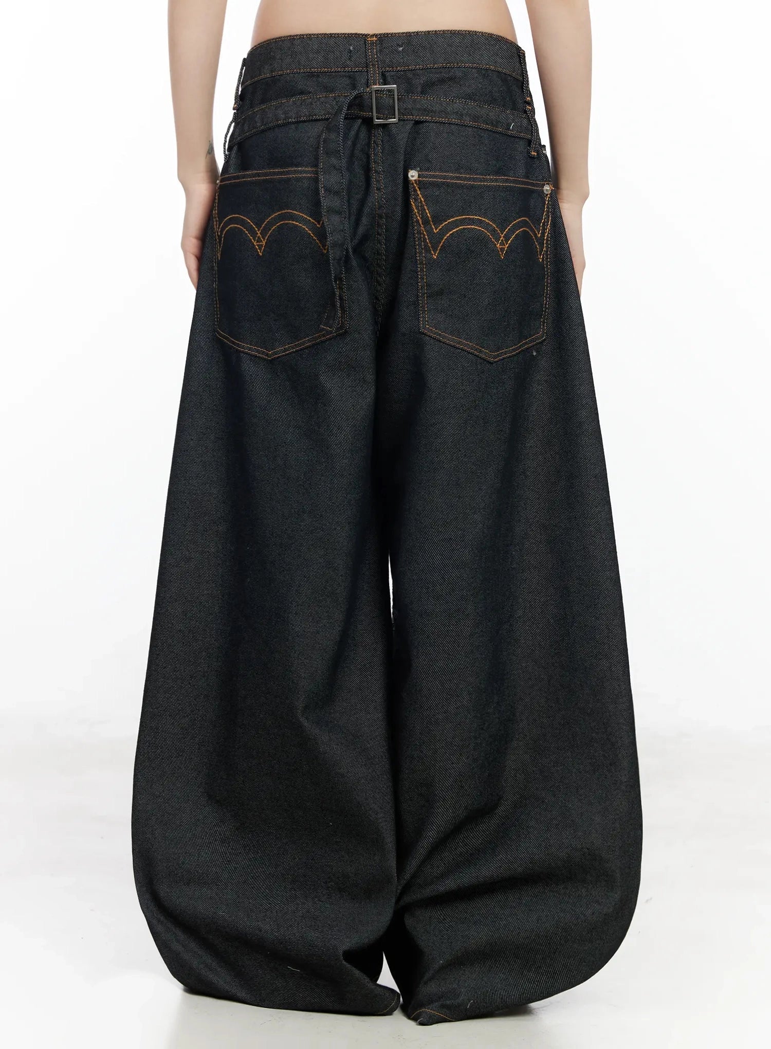 Emiko Wide Leg Buckle Jeans IM523 - Image 13