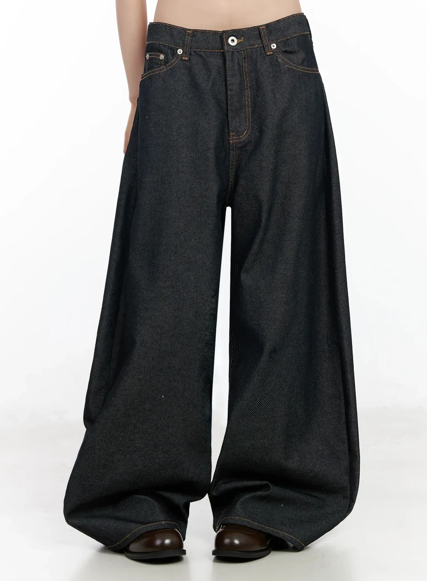 Emiko Wide Leg Buckle Jeans IM523 - Image 6