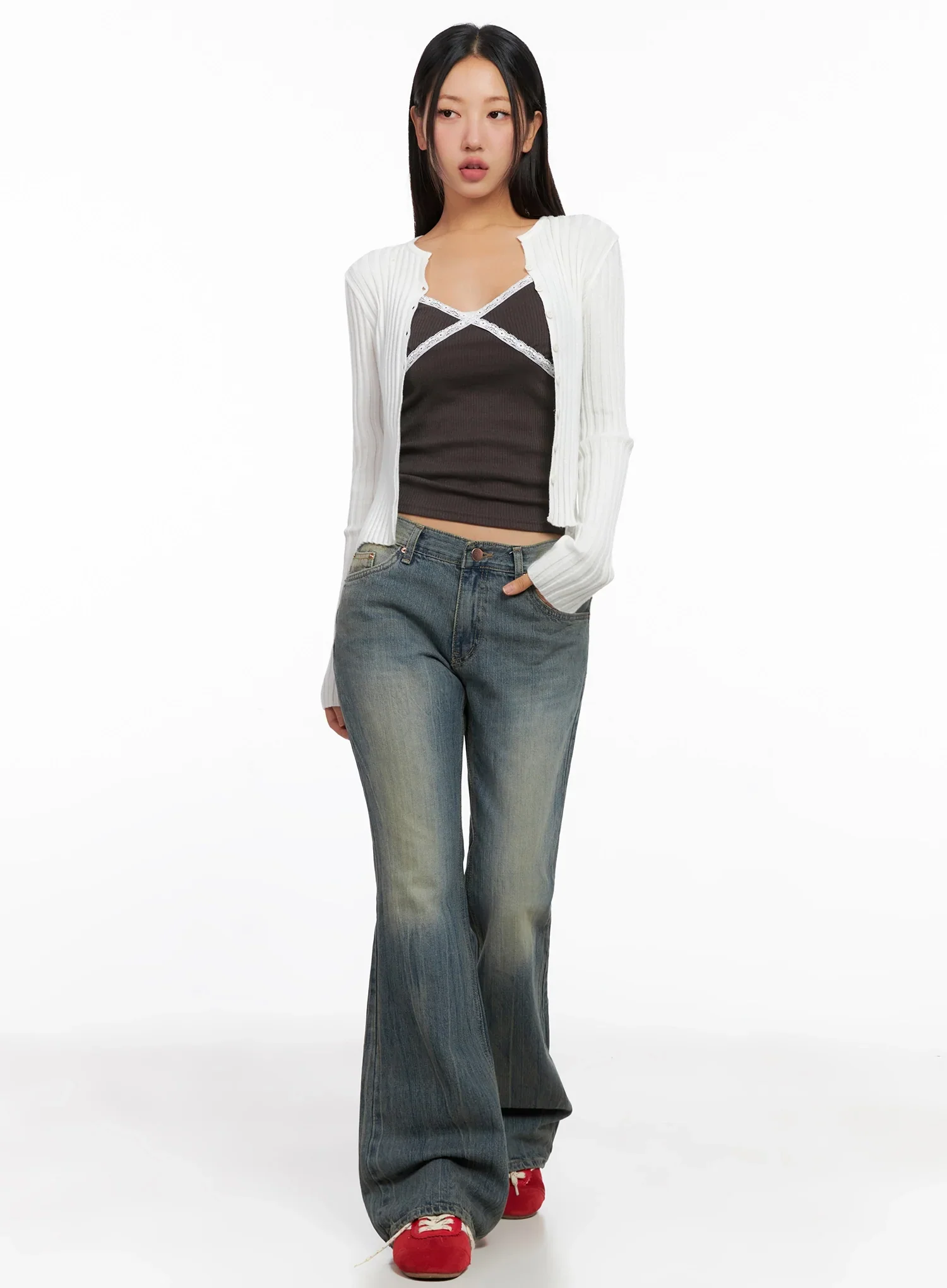 Emory High Waist Flared Jeans IG528 - Image 5