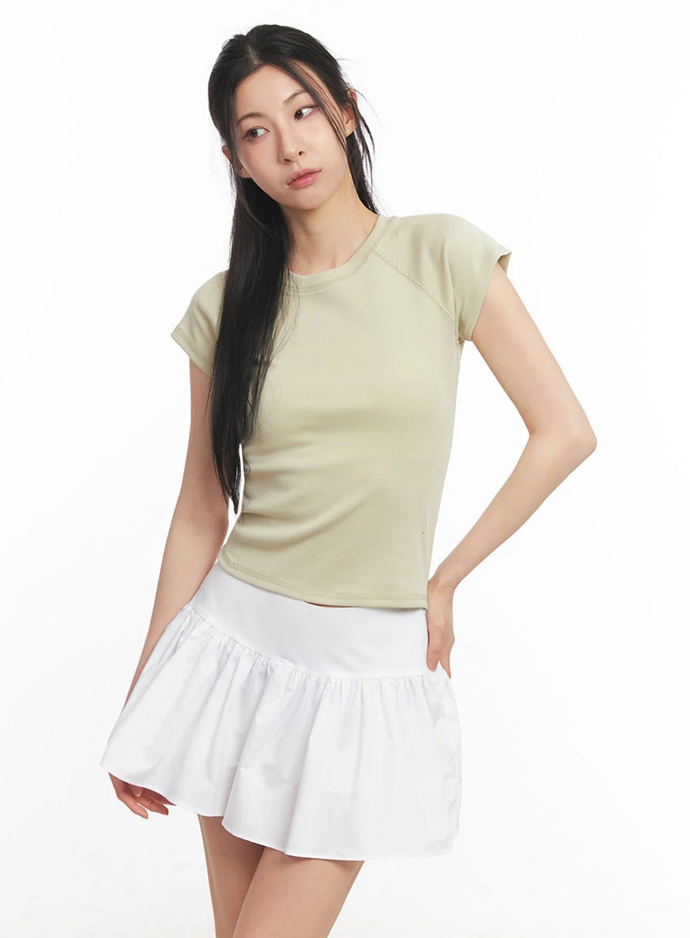 Essential Cotton Raglan Top IY529 - Image 15