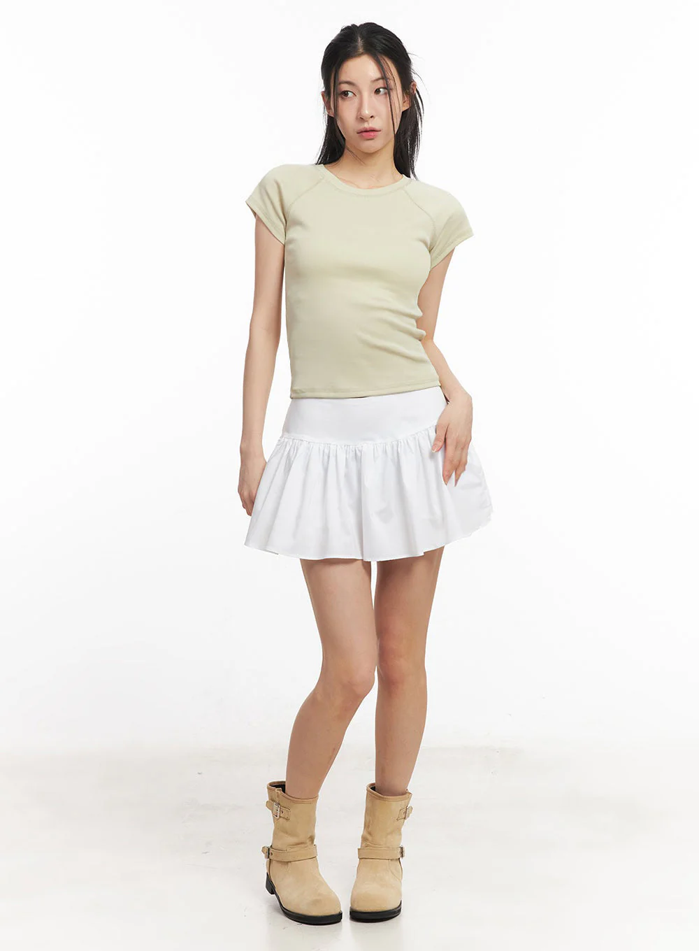 Essential Cotton Raglan Top IY529 - Image 5