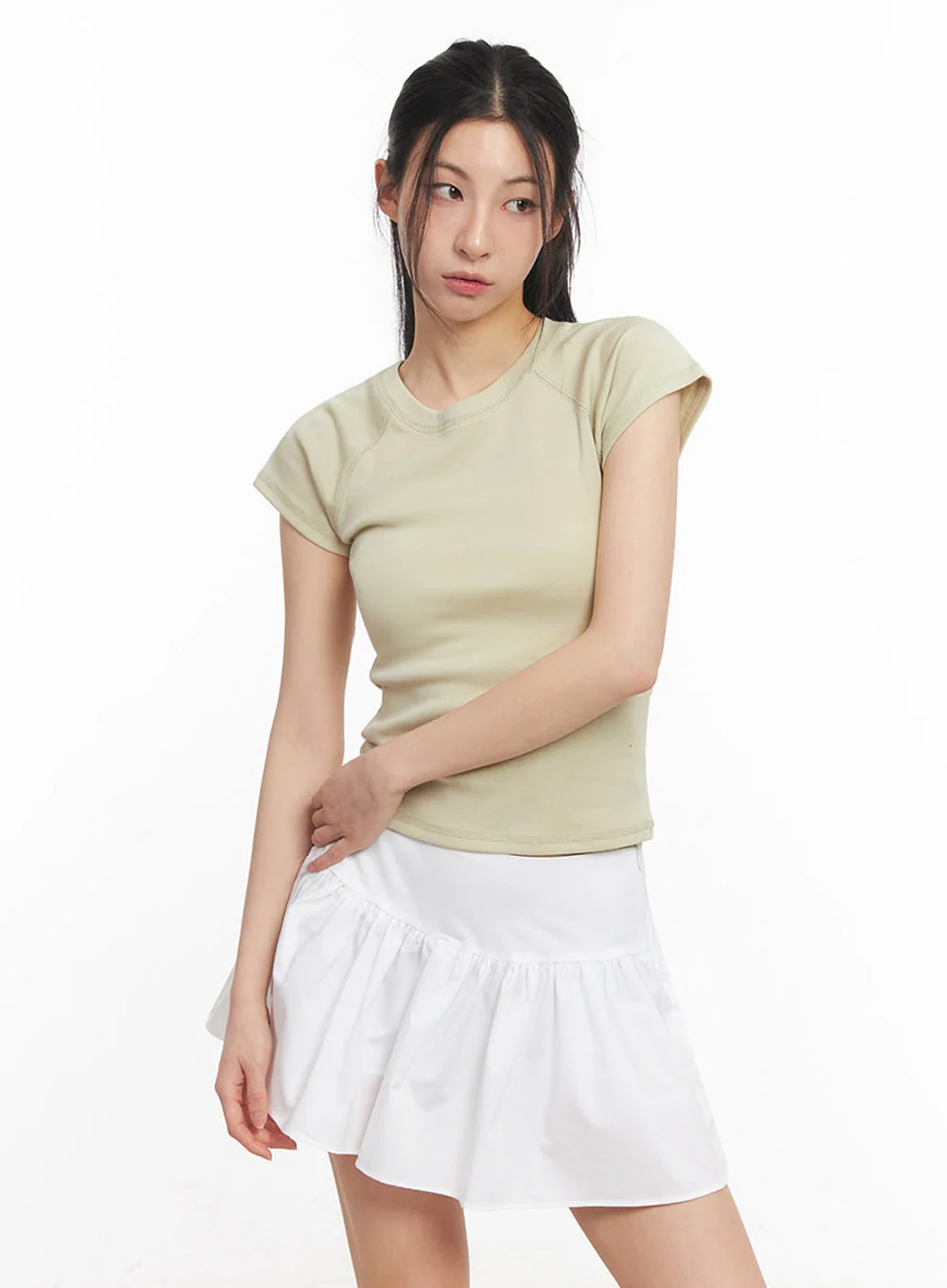 Essential Cotton Raglan Top IY529 - Image 7