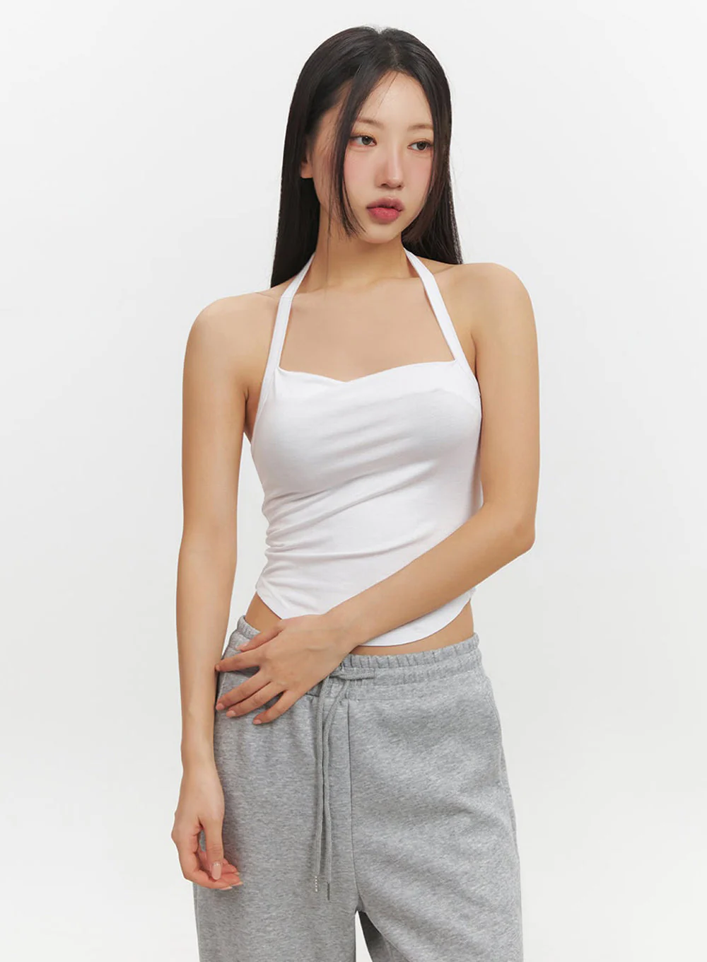 Essential Halter-Neck Crop Cami Top IF510 - Image 6