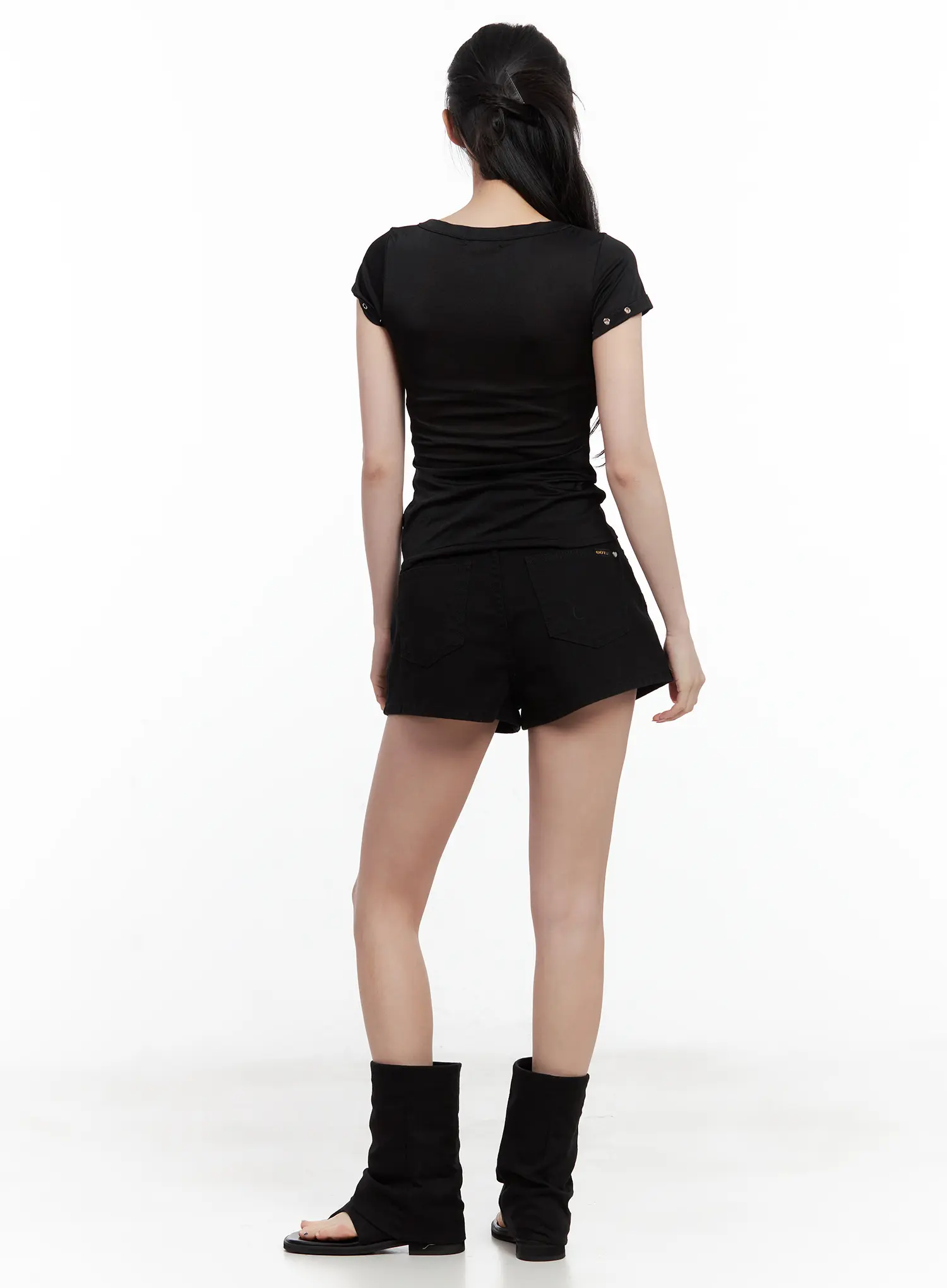 Essential High-Waist Cotton Shorts CL501 - Image 19