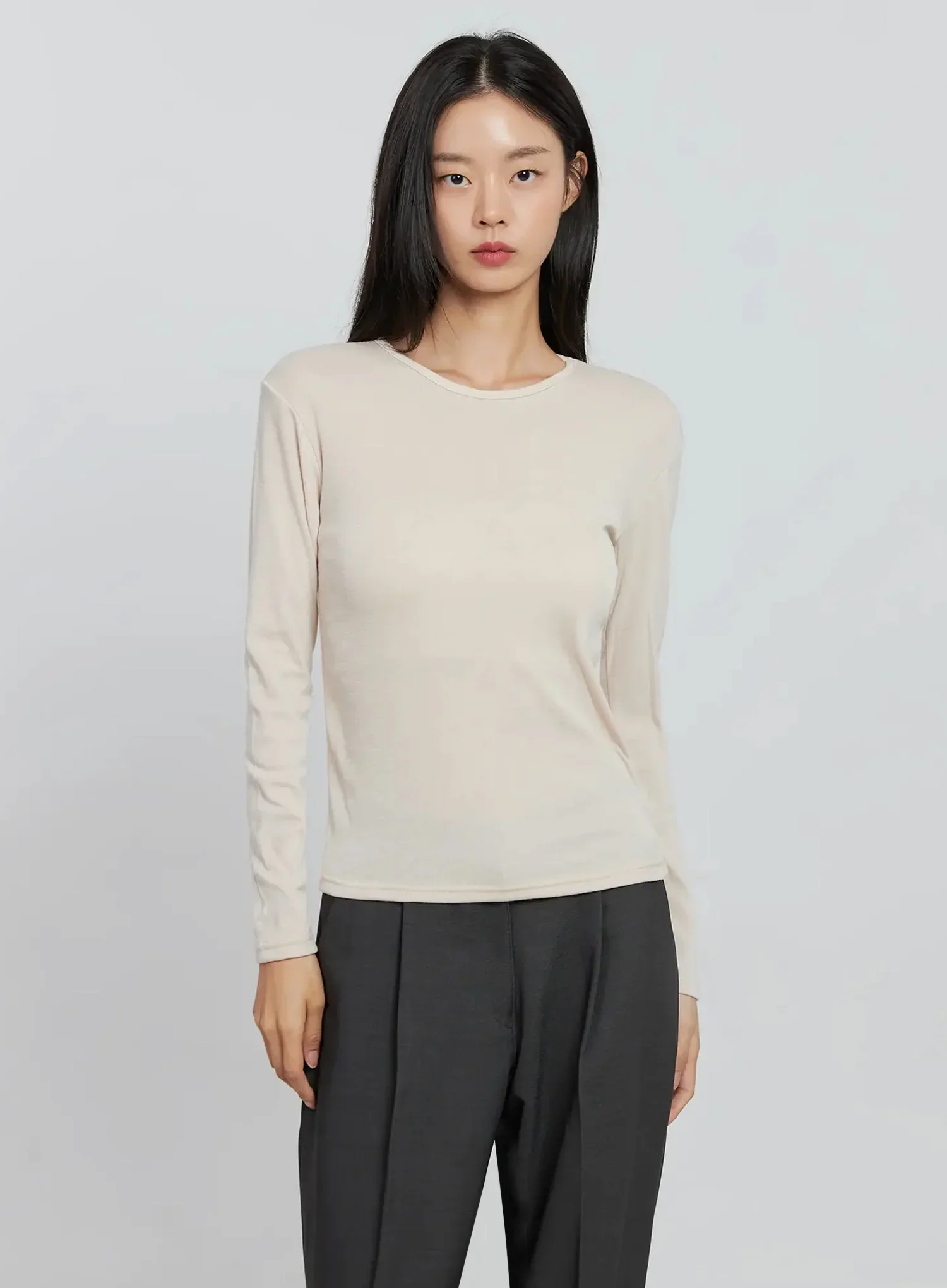 Essential Round Neck Long Sleeve Top IN507 - Image 15
