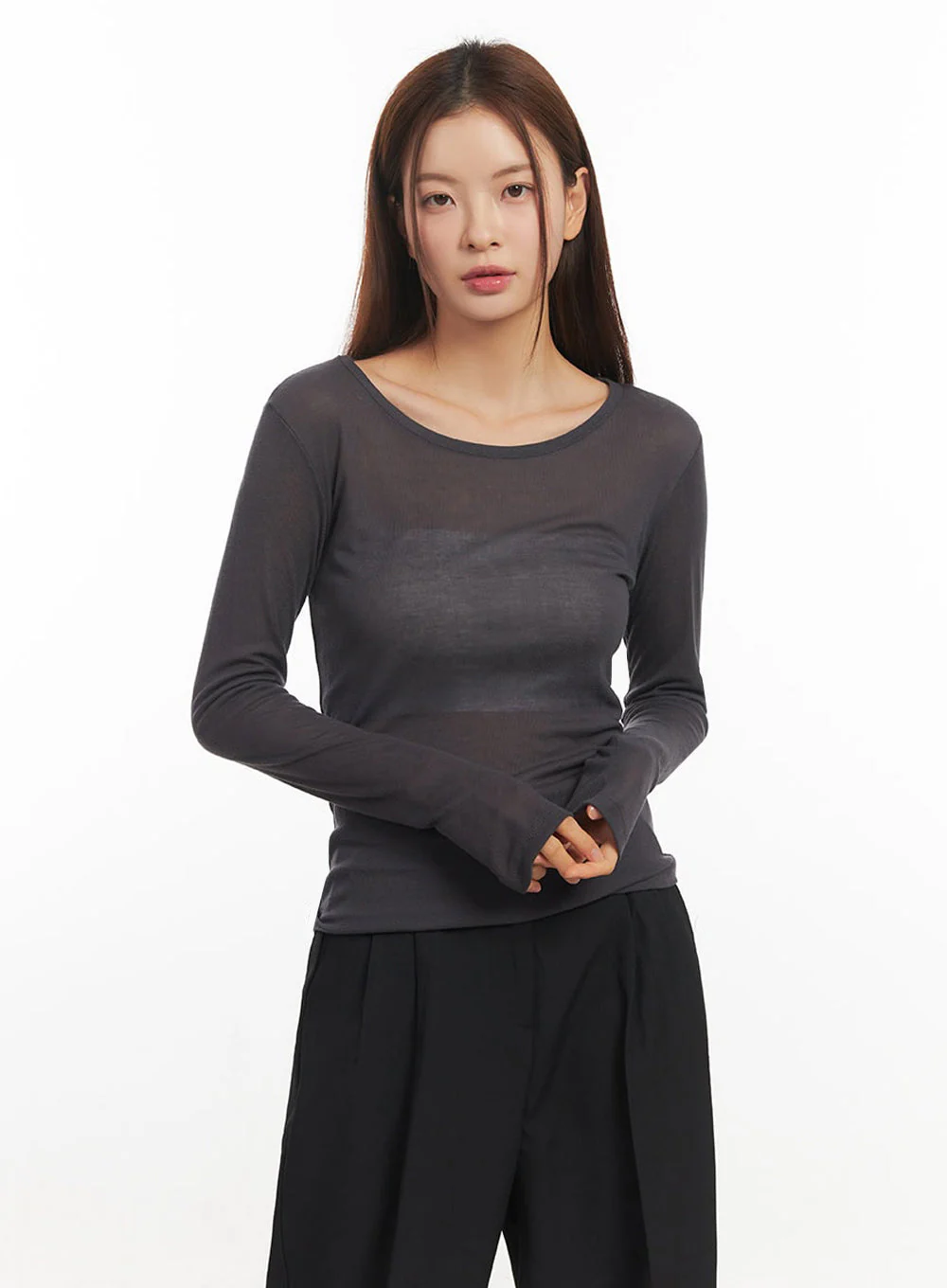 Essential Sheer Long-Sleeve Top IM524 - Image 11