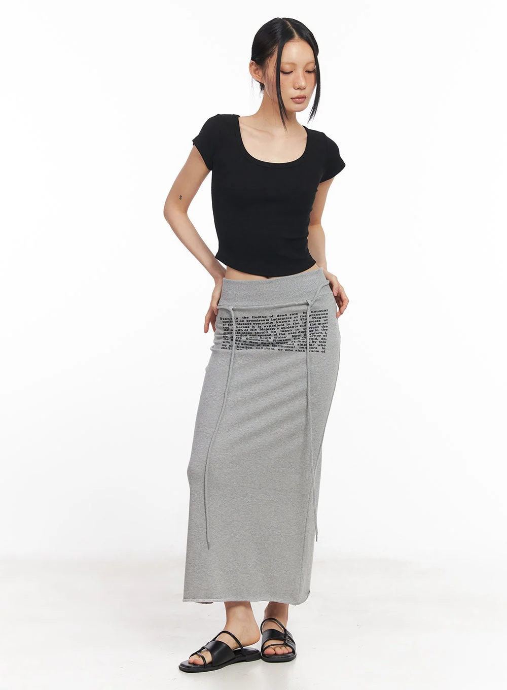 Essential U-Neck Crop Tee CY528 - Image 3