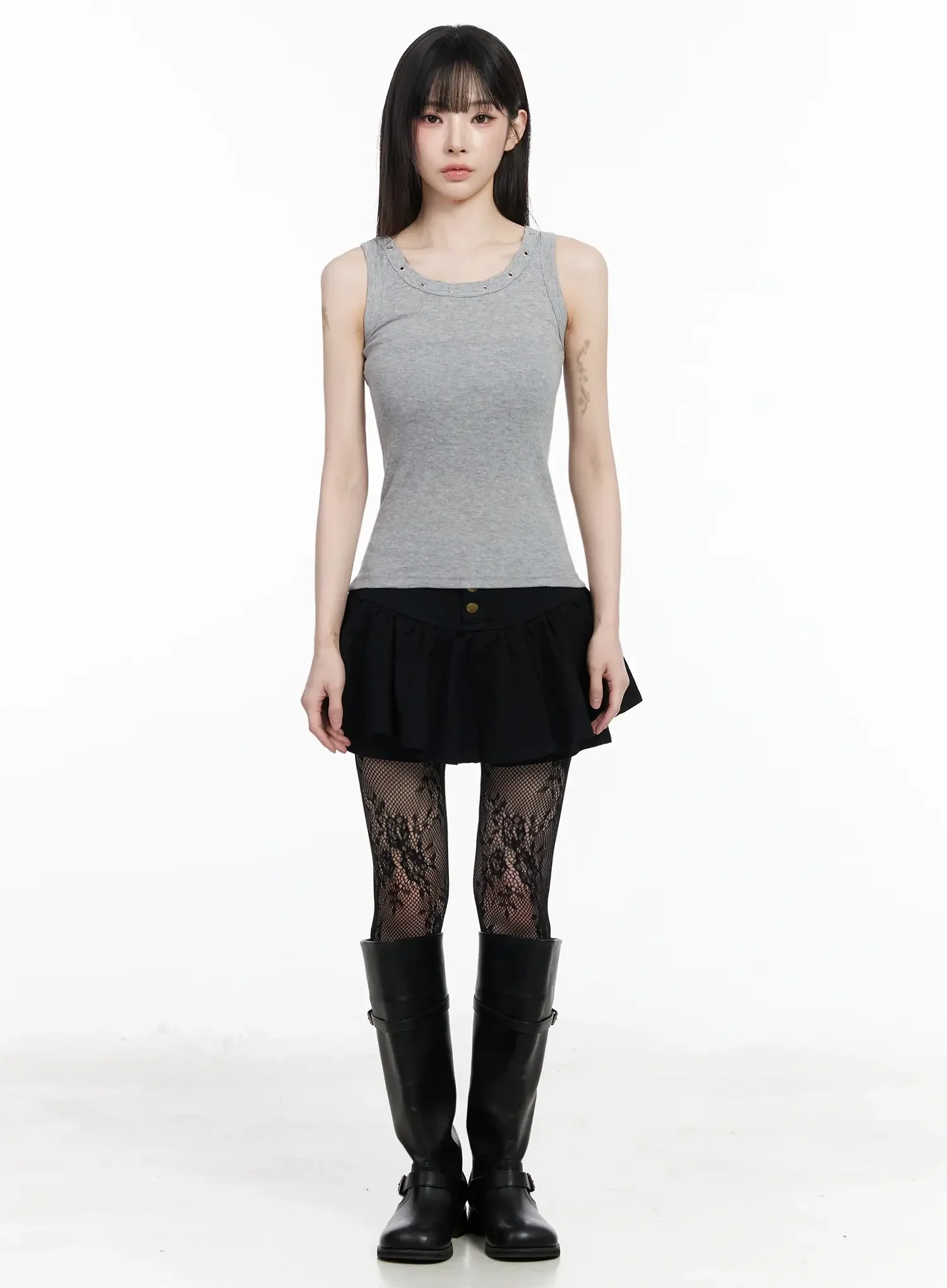 Eyelet Detail Sleeveless Top IY511 - Image 10