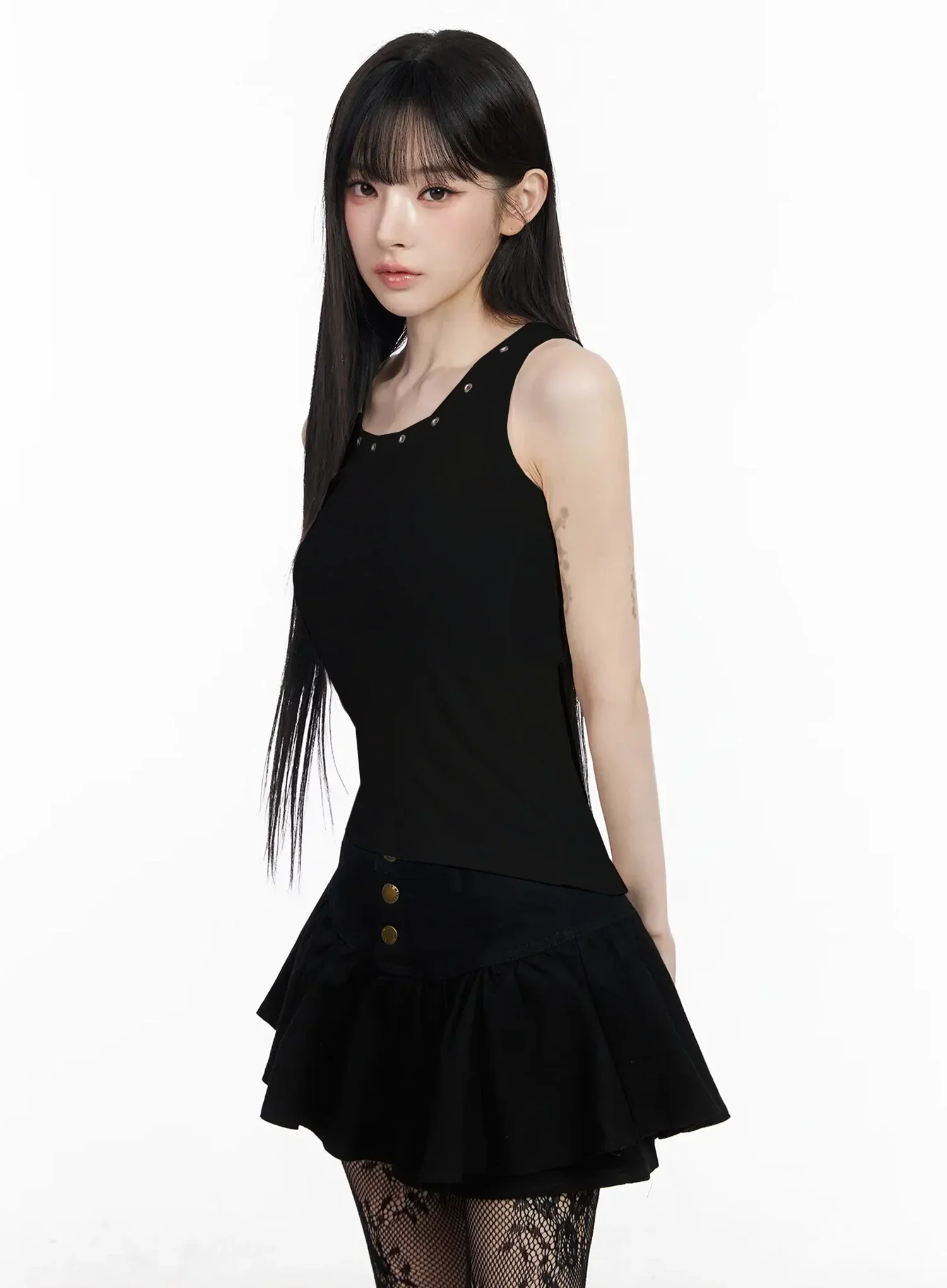 Eyelet Detail Sleeveless Top IY511 - Image 17