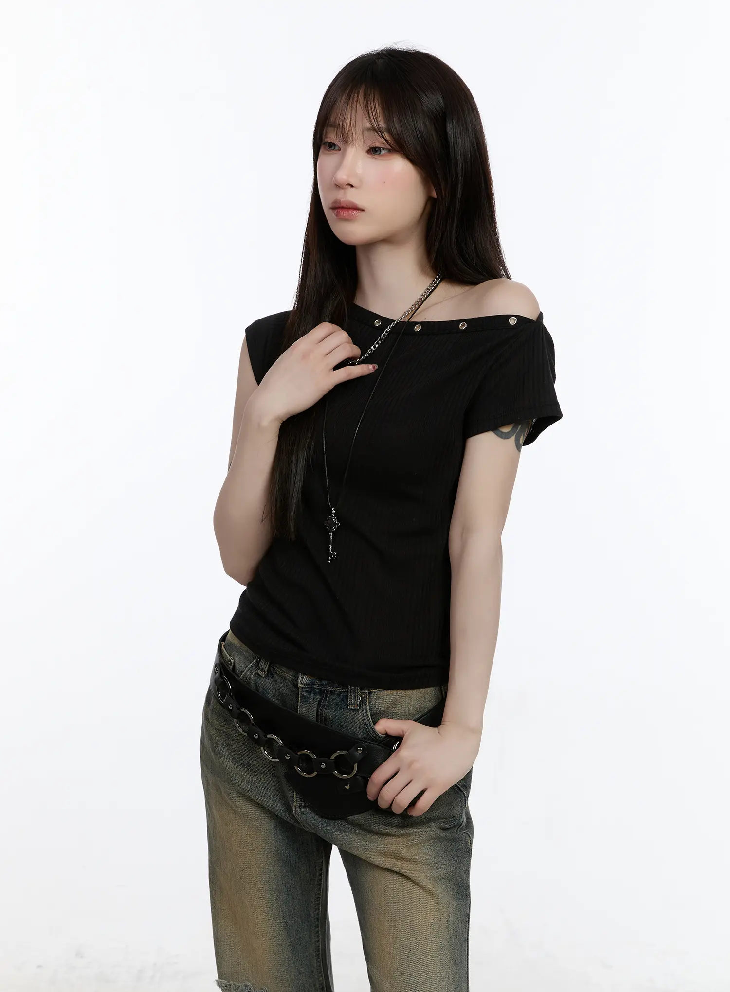 Eyelet Short Sleeve Tee CA503 - Image 10