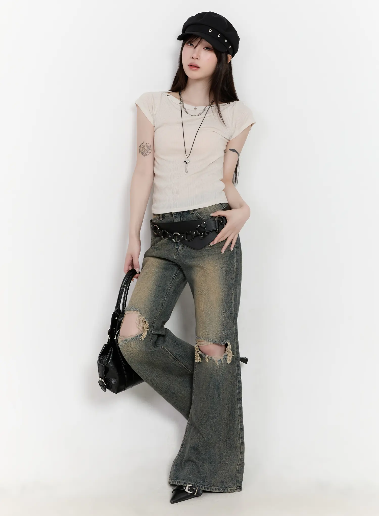 Eyelet Short Sleeve Tee CA503 - Image 7
