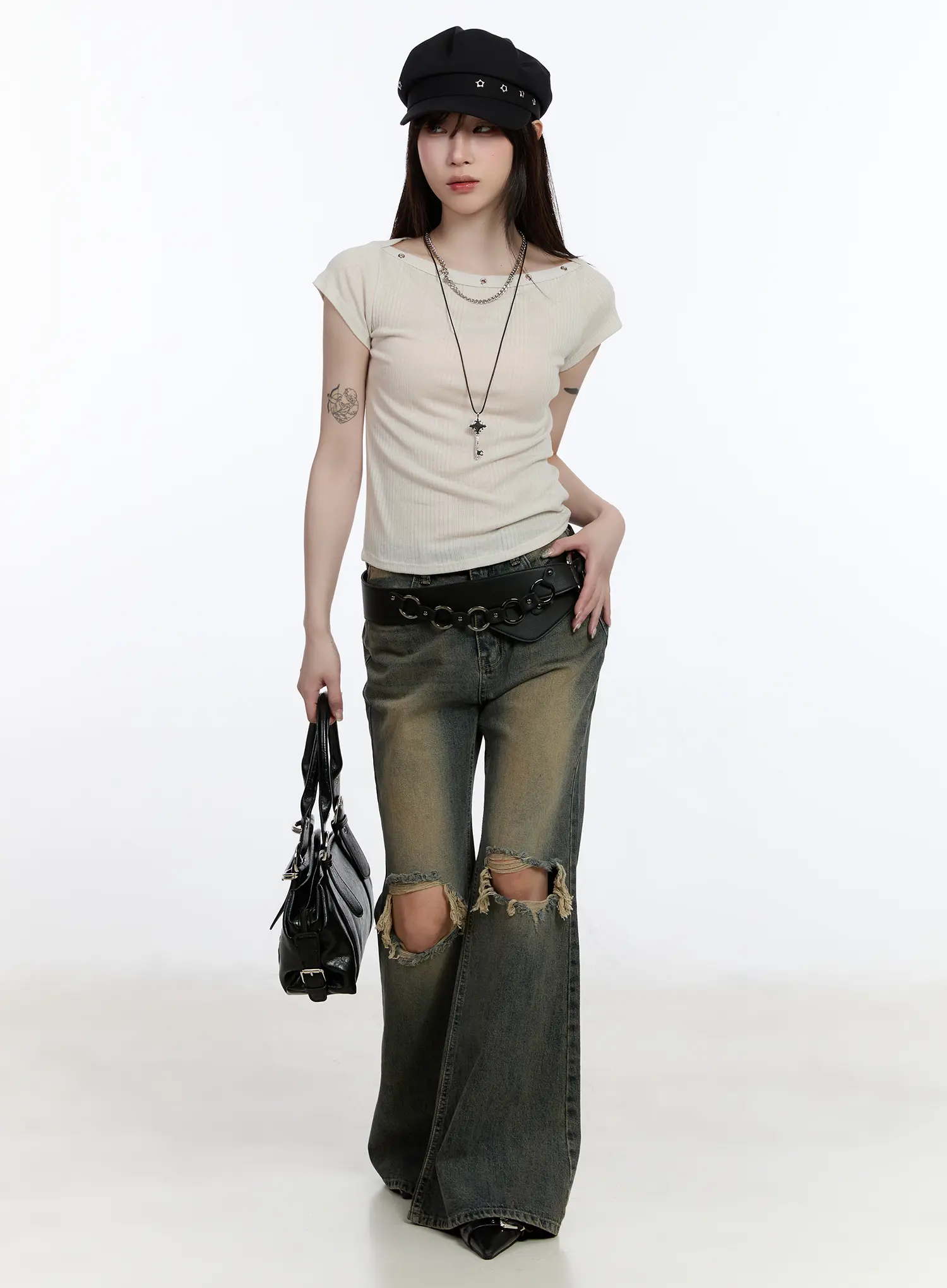 Eyelet Short Sleeve Tee CA503 - Image 9