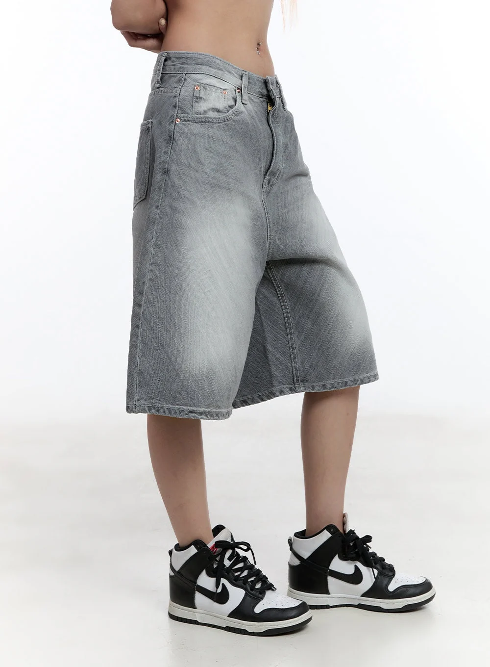 Faded Wide-Leg Jorts CU502 - Image 6