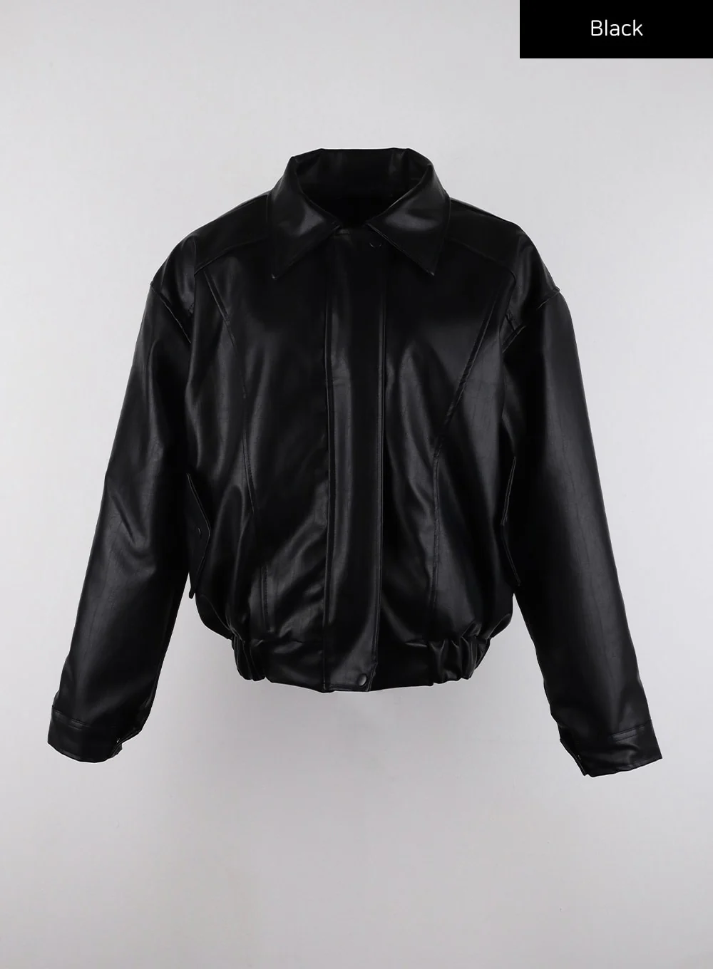 Faux Leather Bomber Jacket CD321 - Image 14