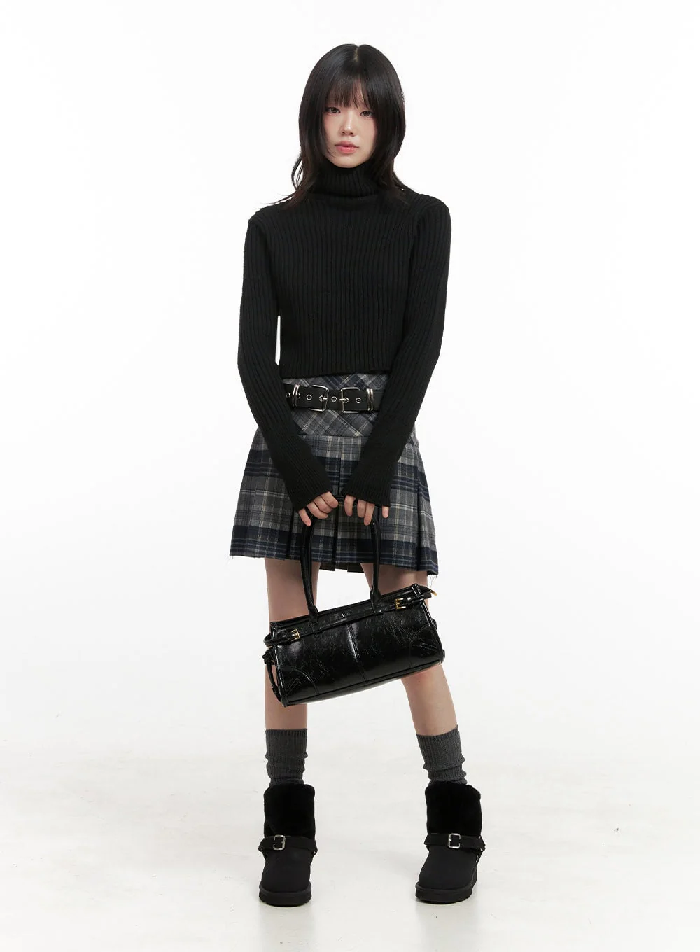 Faux Leather Eyelet Belt IN427 - Image 6