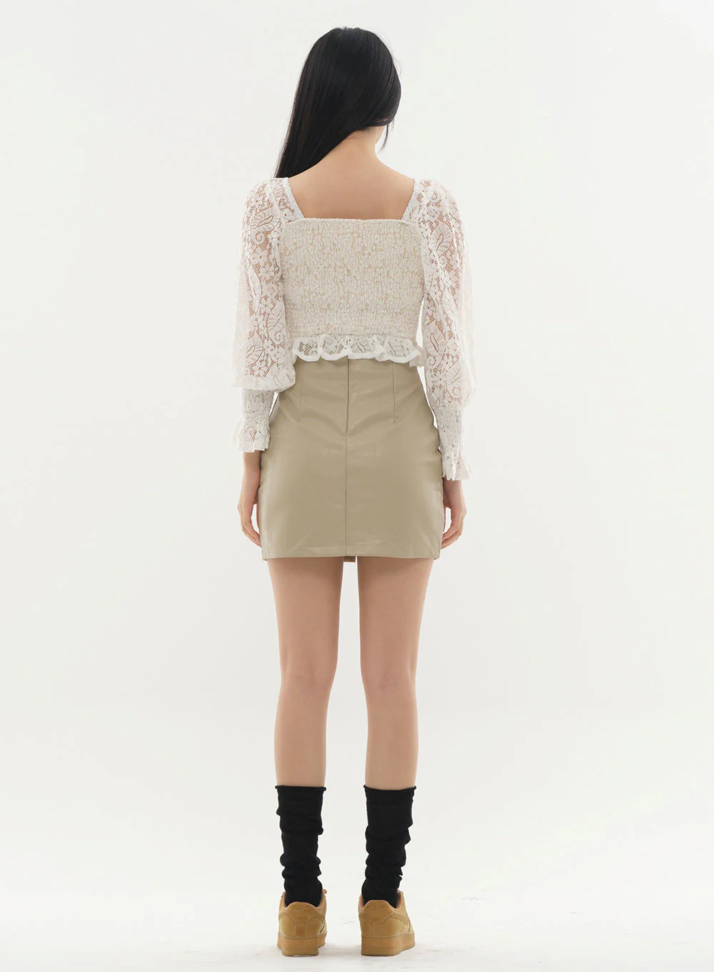 Faux Leather Skirt #Original Kpop #121662 - Image 5