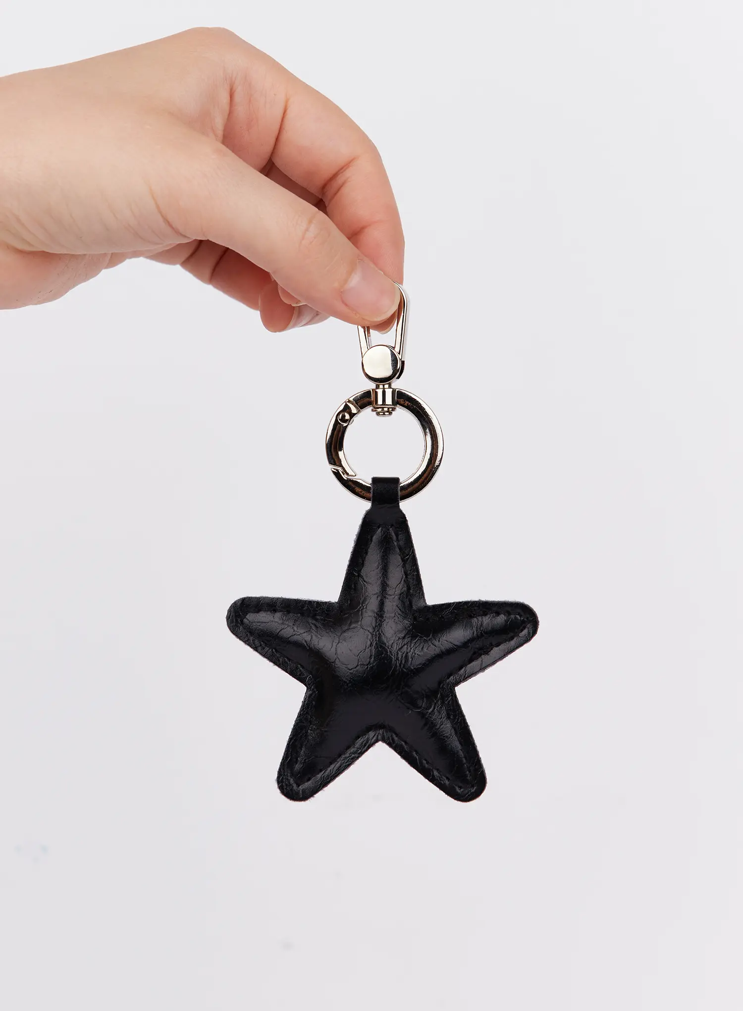 Faux Leather Star Keyring IM527