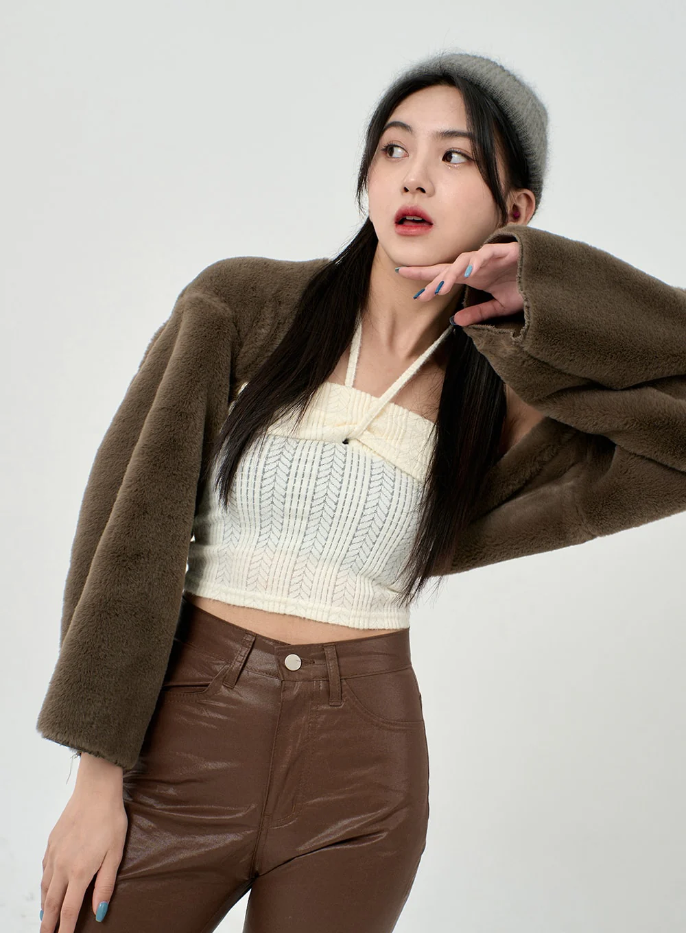 Faux Leather Straight Pants BD09 - Image 7