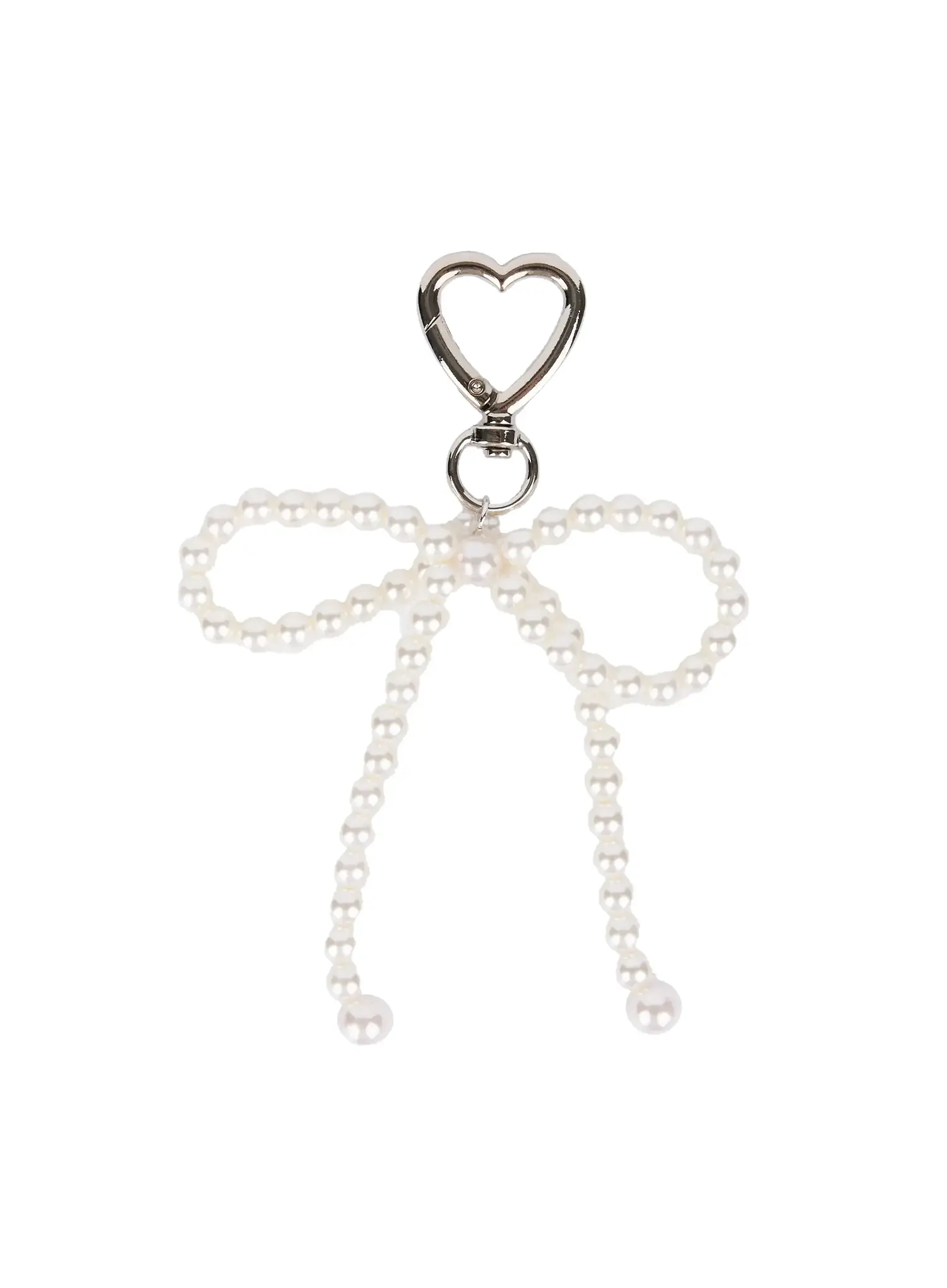 Faux Pearl Ribbon Keychain IS516 - Image 4