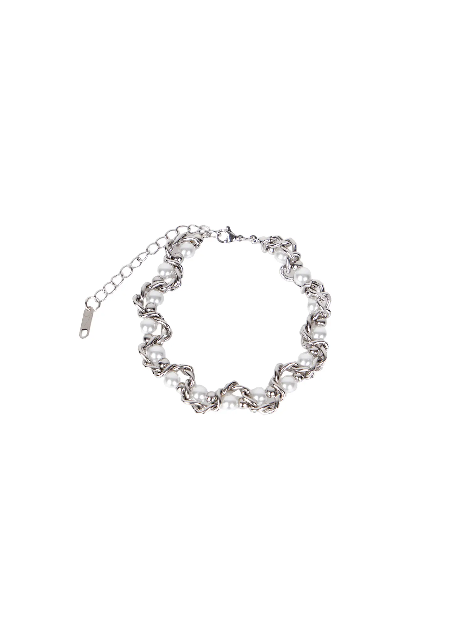Faux Pearl Twisted Chain Bracelet CA515 - Image 4
