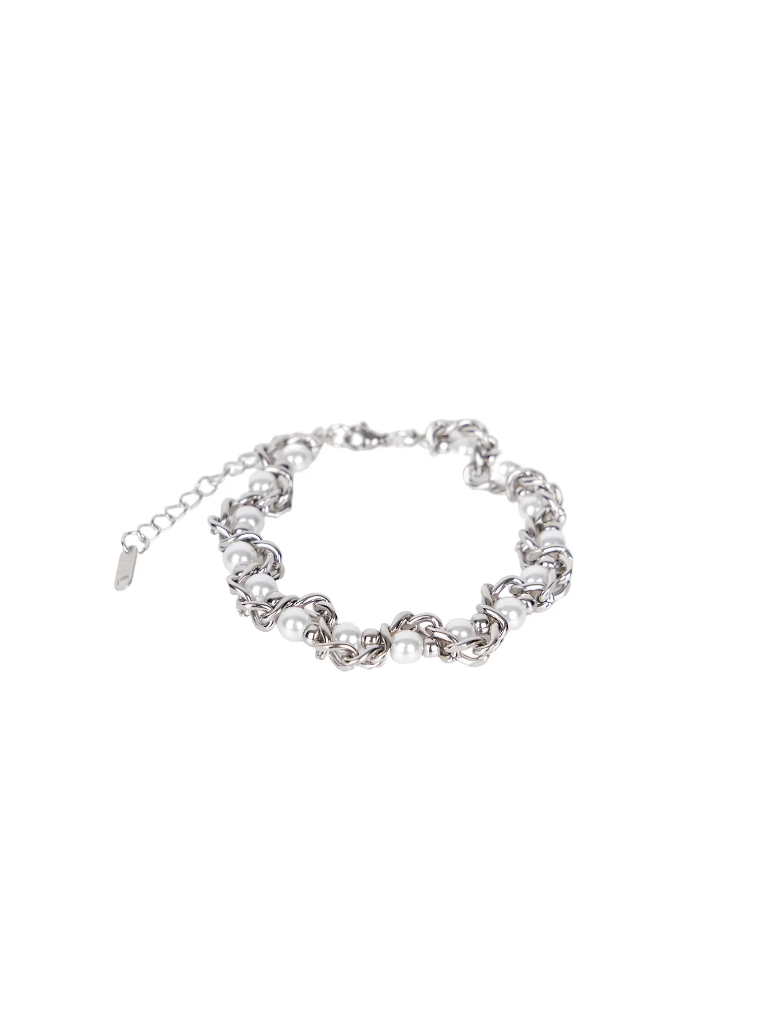Faux Pearl Twisted Chain Bracelet CA515 - Image 5