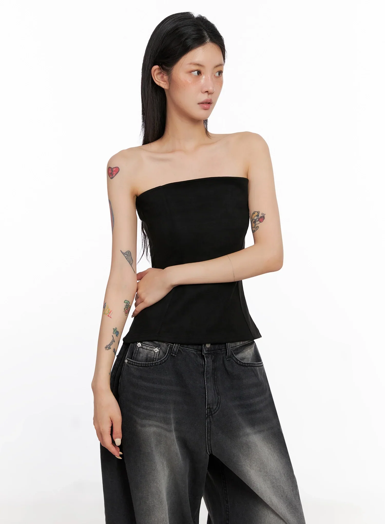 Faux Suede Tube Top IS508 - Image 7
