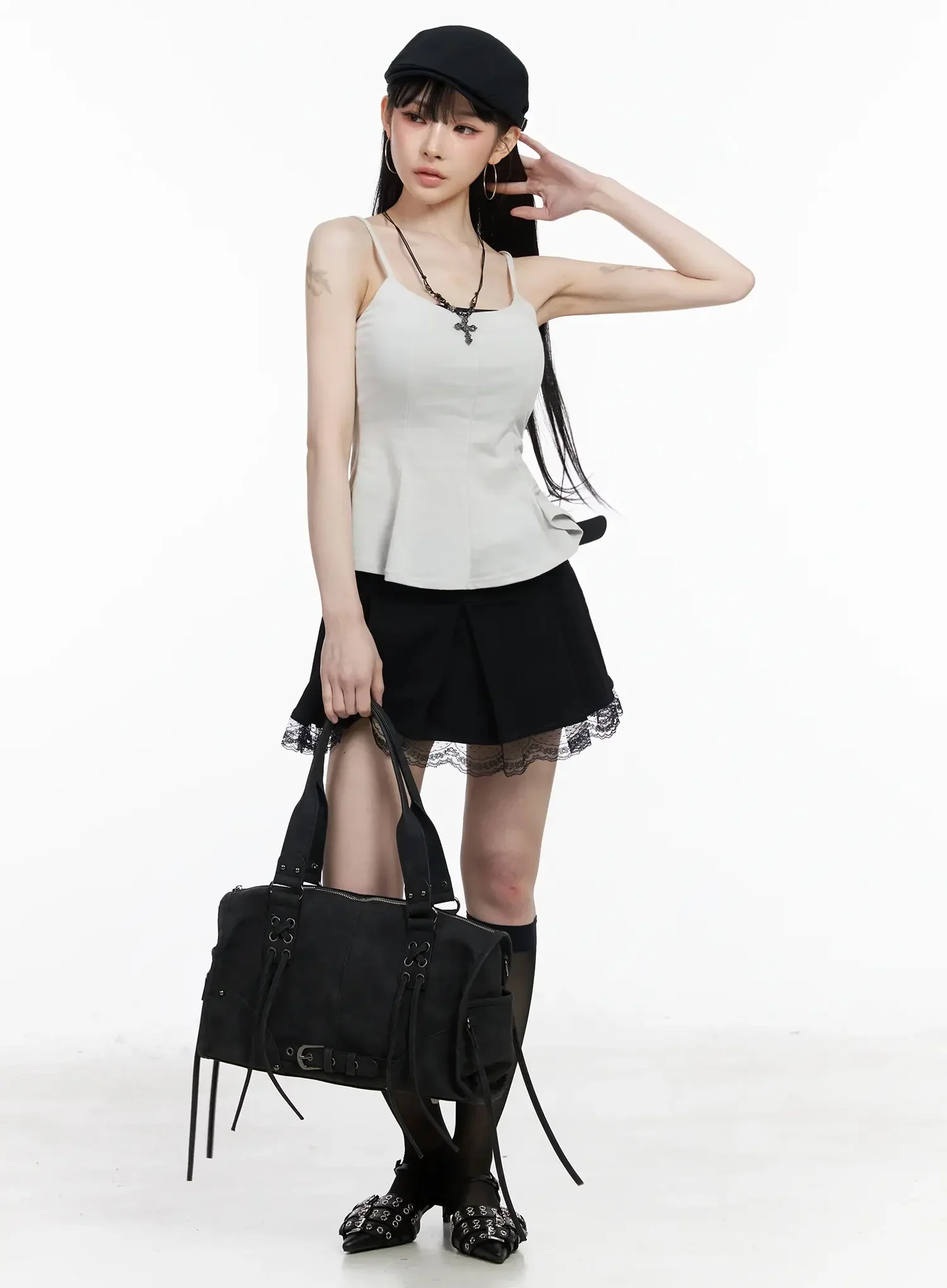 Flare Cami Peplum Top IY515 - Image 2