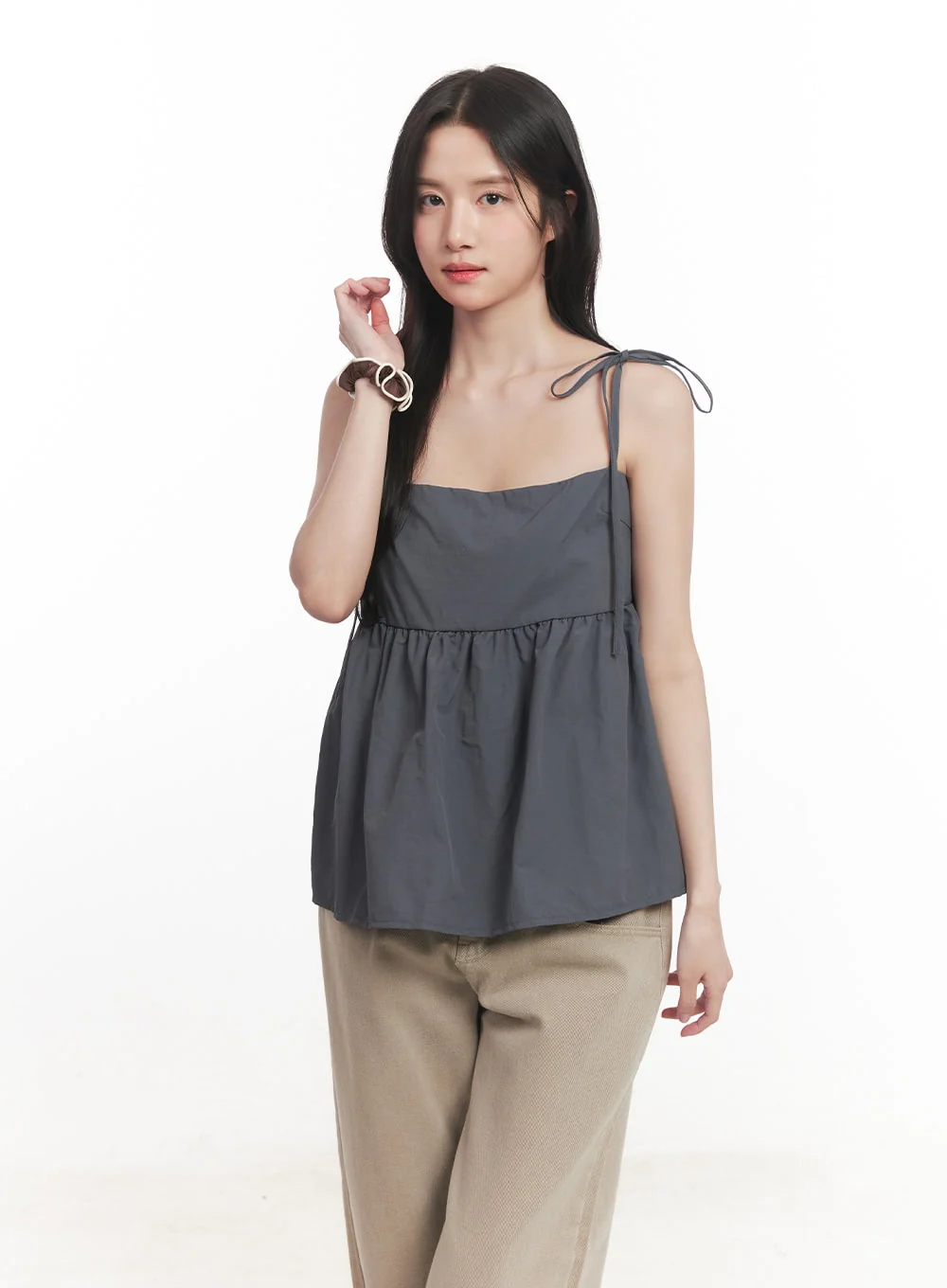 Flare Square-Neck Ribbon Cami Top CA511 - Image 11