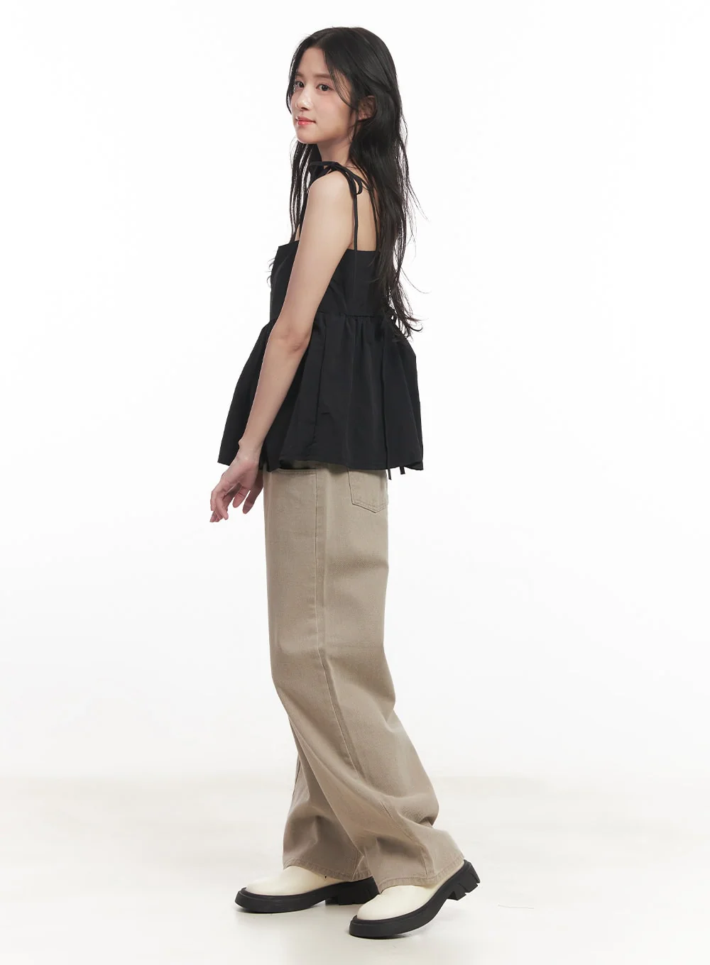 Flare Square-Neck Ribbon Cami Top CA511 - Image 4