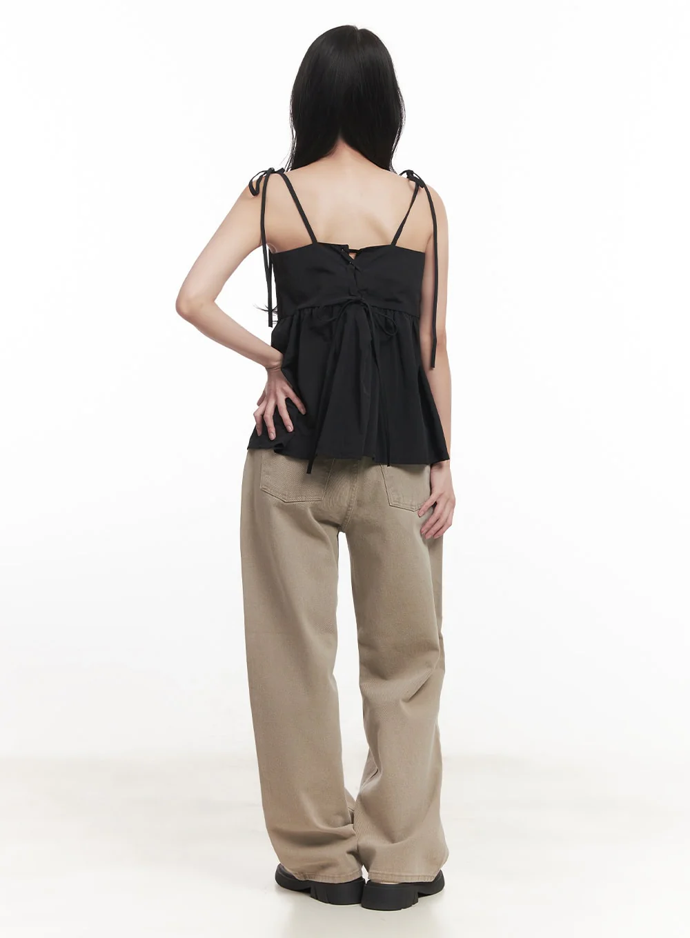 Flare Square-Neck Ribbon Cami Top CA511 - Image 5