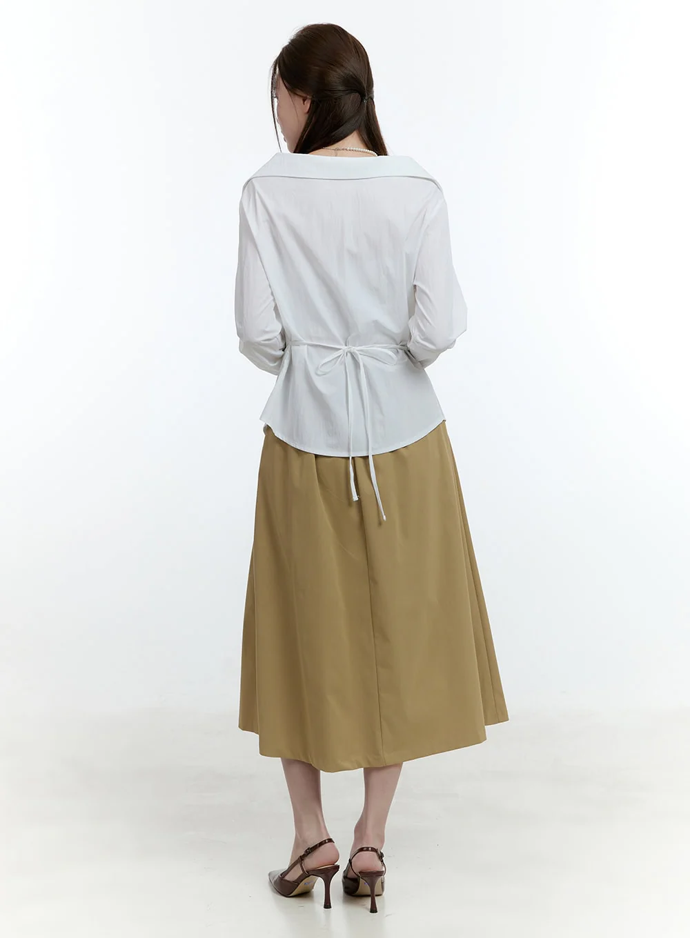 Flared Pintuck Midi Skirt CF503 - Image 6