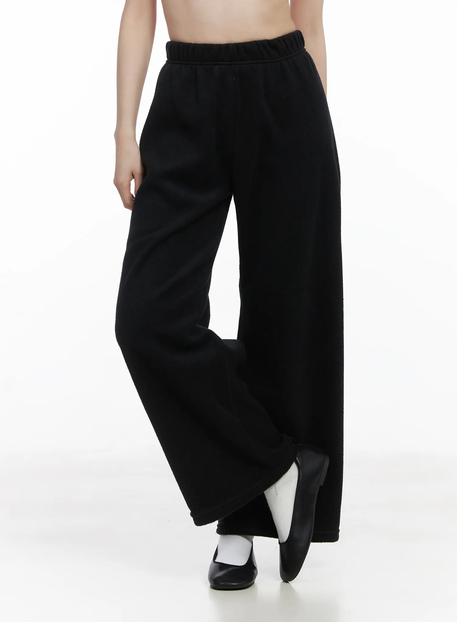 Fleece Wide-Leg Sweatpants CJ506 - Image 2