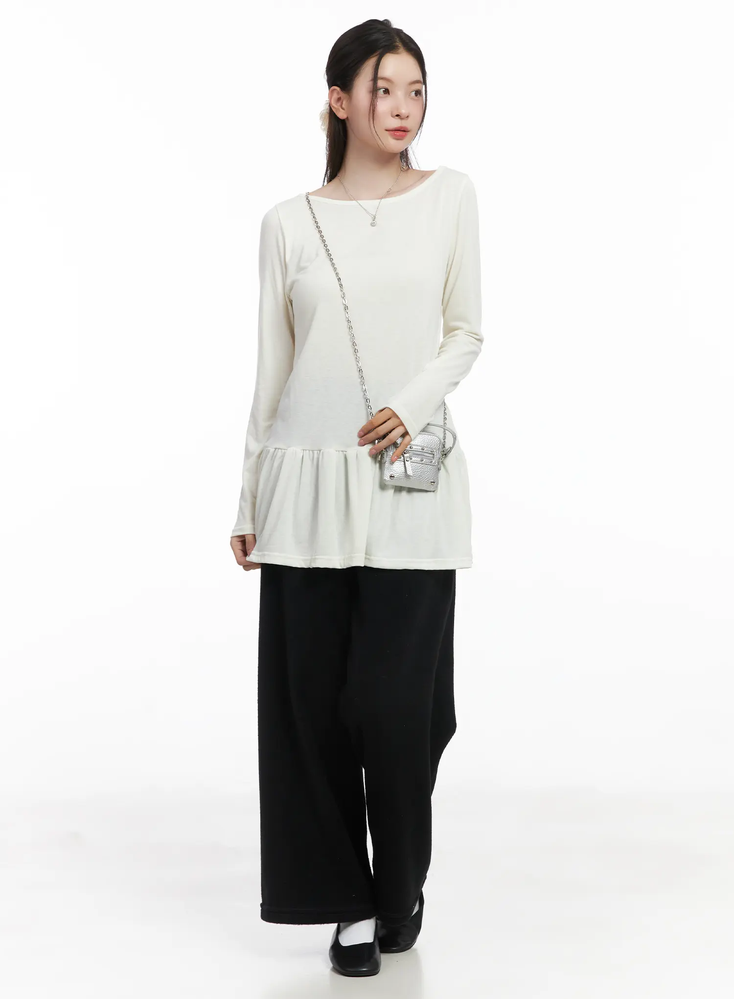 Fleece Wide-Leg Sweatpants CJ506 - Image 3