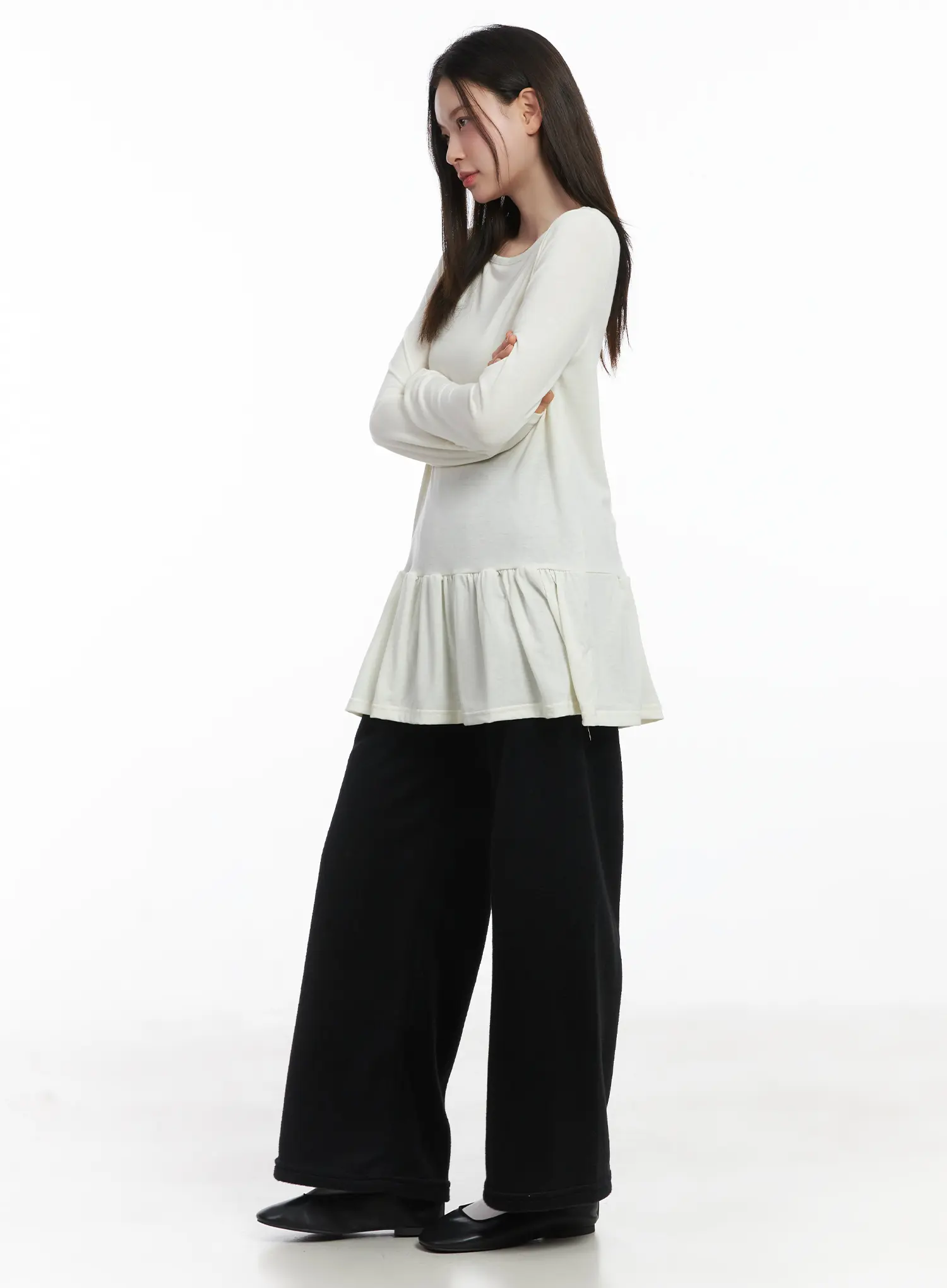 Fleece Wide-Leg Sweatpants CJ506 - Image 4