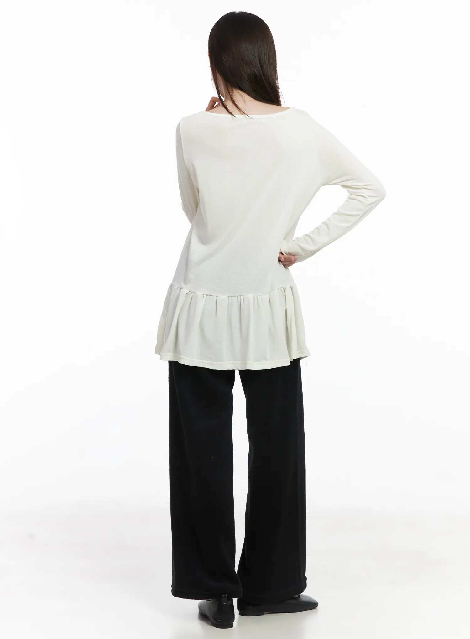 Fleece Wide-Leg Sweatpants CJ506 - Image 5
