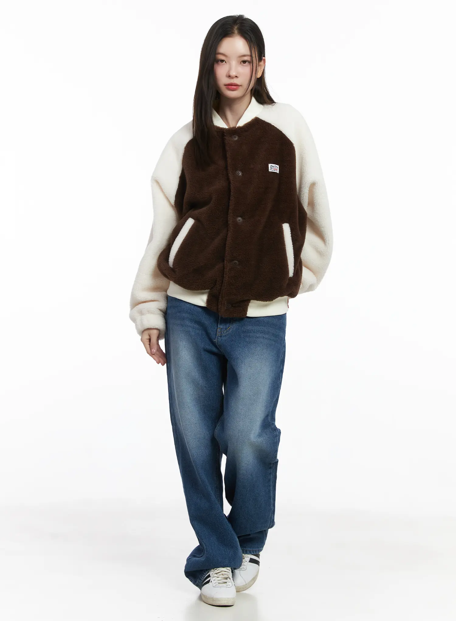 Fleeced Varsity Jacket CJ506 - Image 3