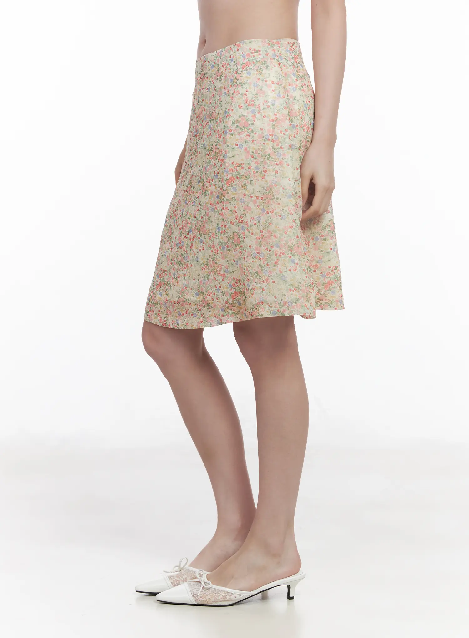 Floral Chiffon Midi Skirt CA509 - Image 4