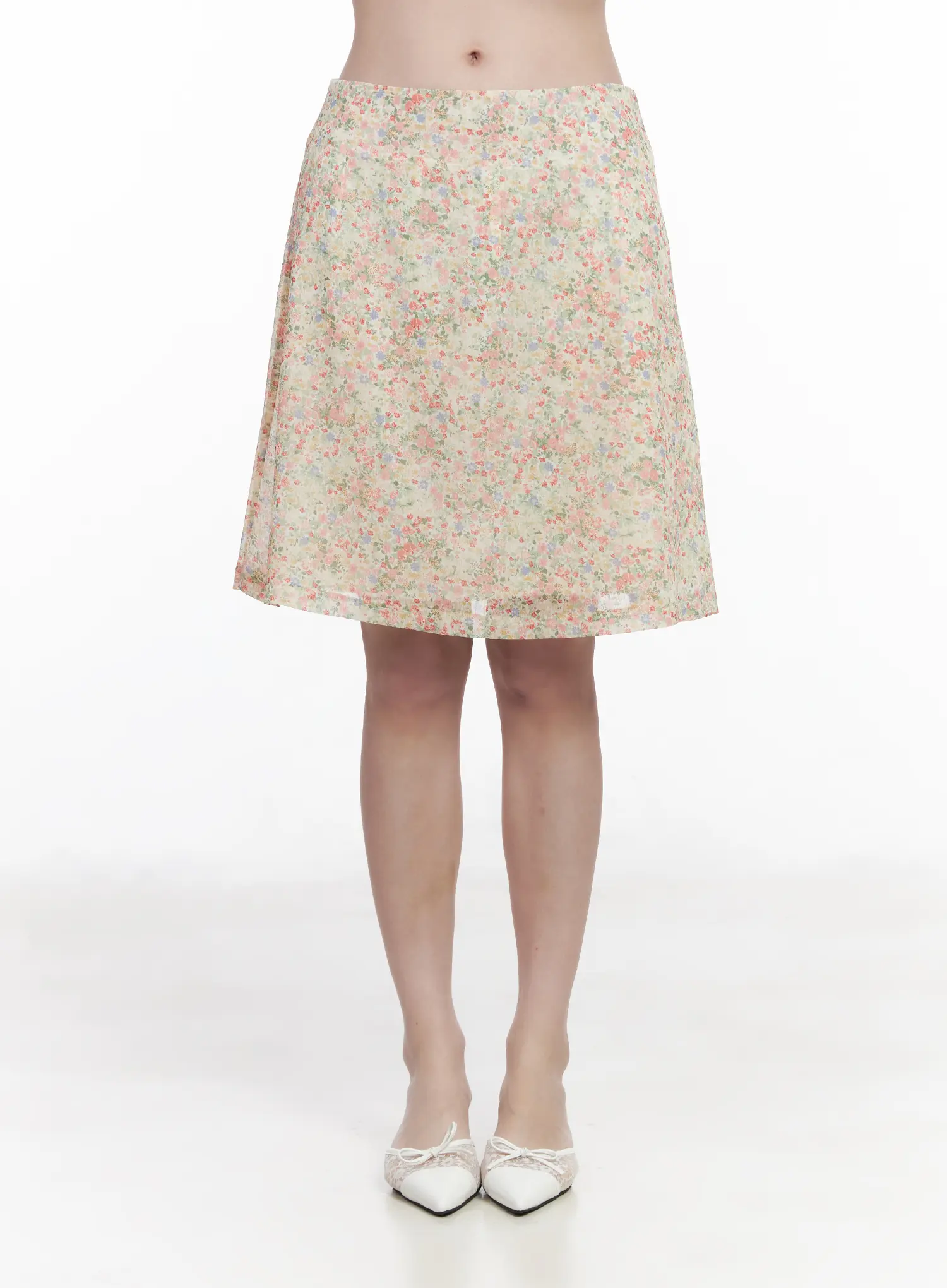 Floral Chiffon Midi Skirt CA509 - Image 8