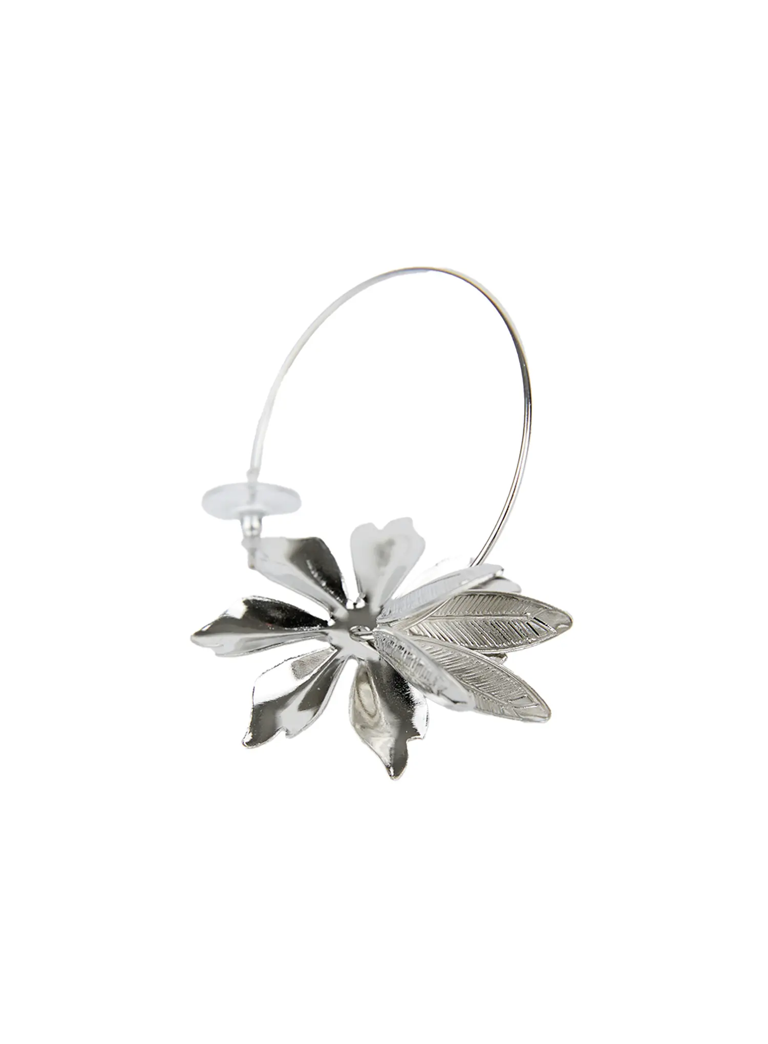 Floral Hoop Earrings CG519 - Image 5