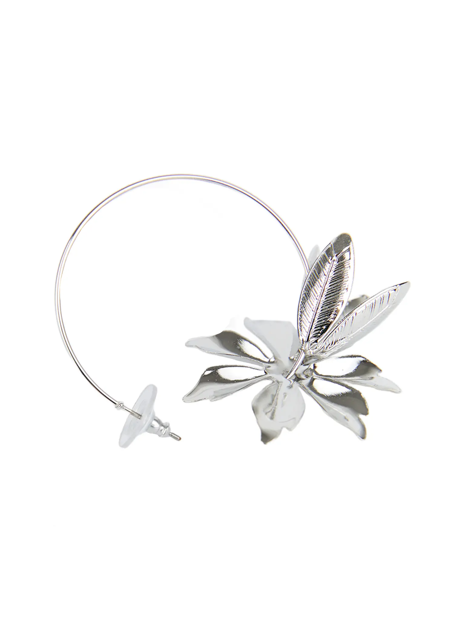 Floral Hoop Earrings CG519 - Image 6